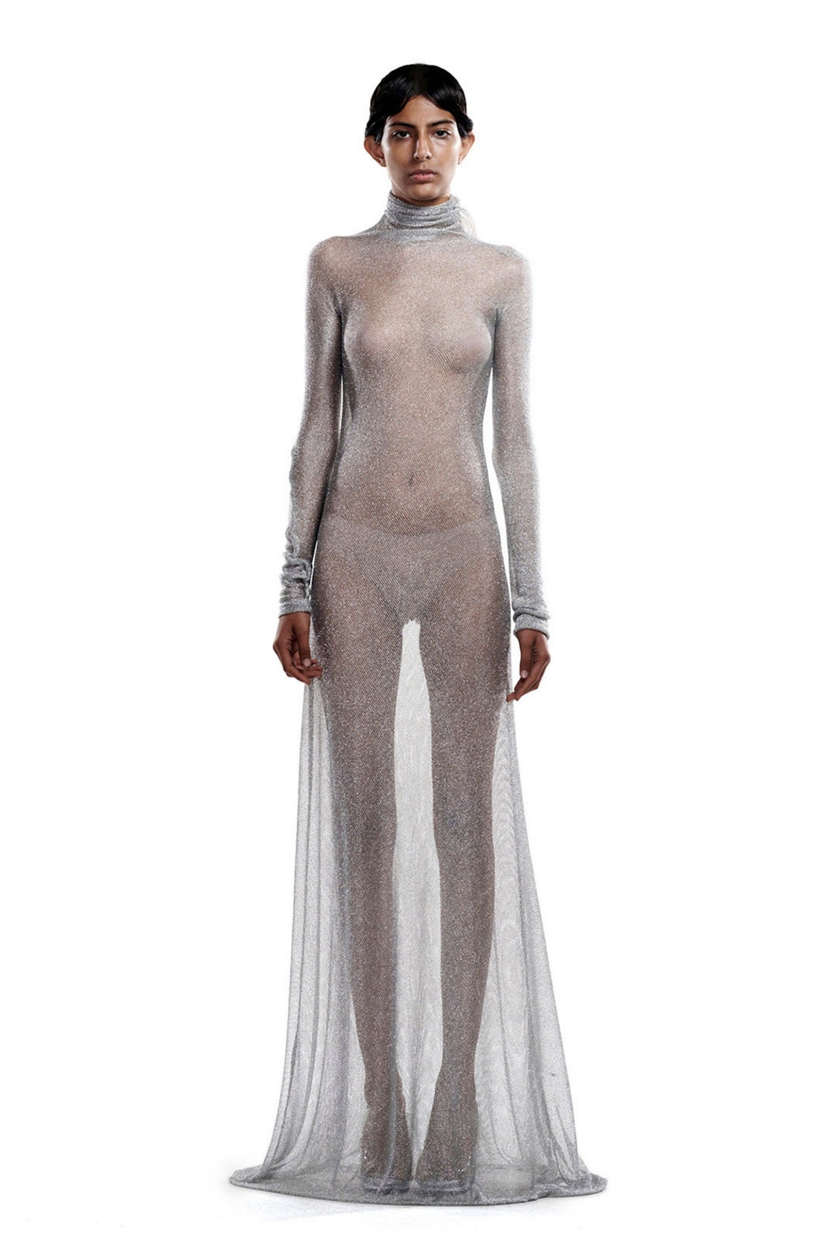 Silver Mesh Dress