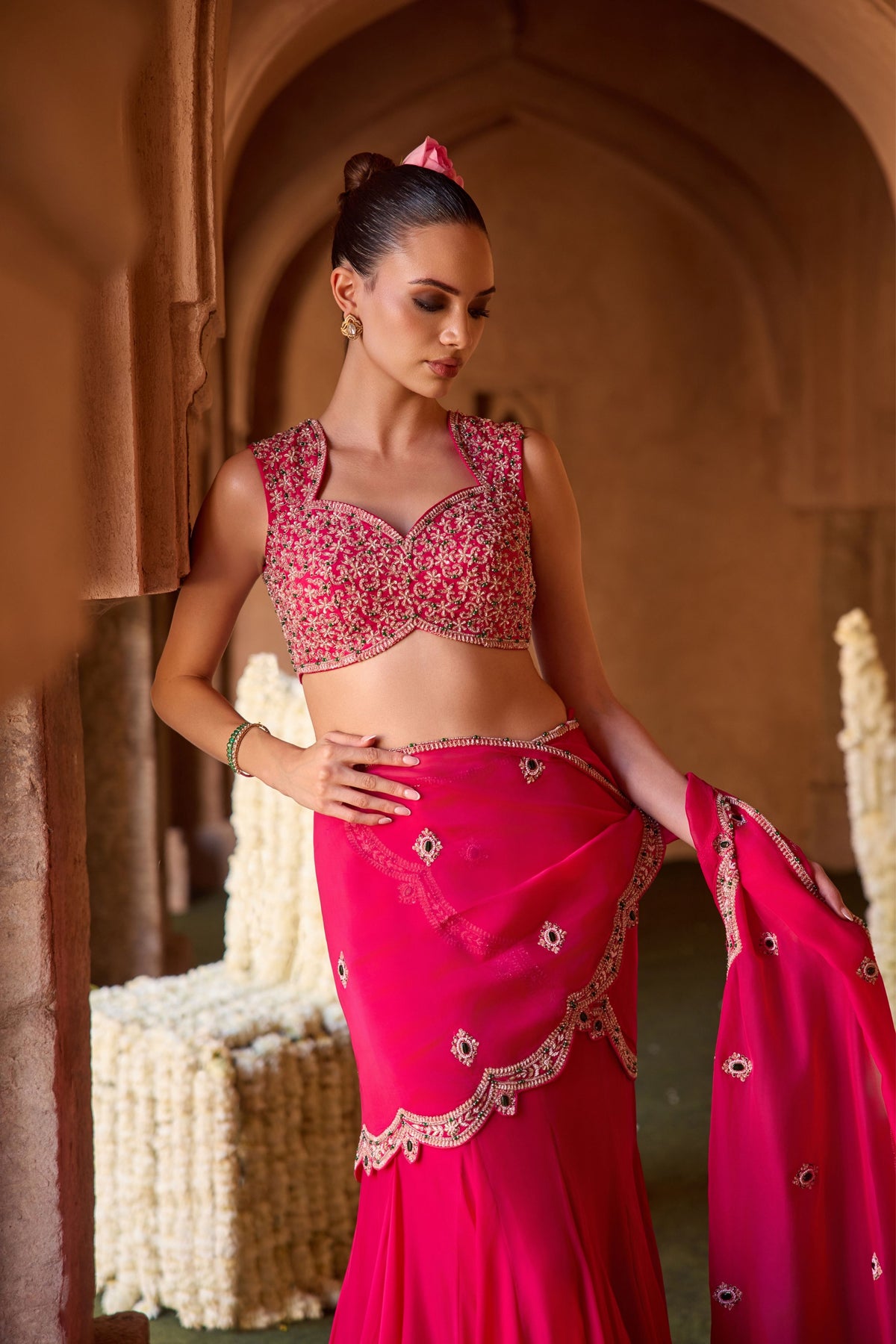 Tazmeen Draped Saree Set