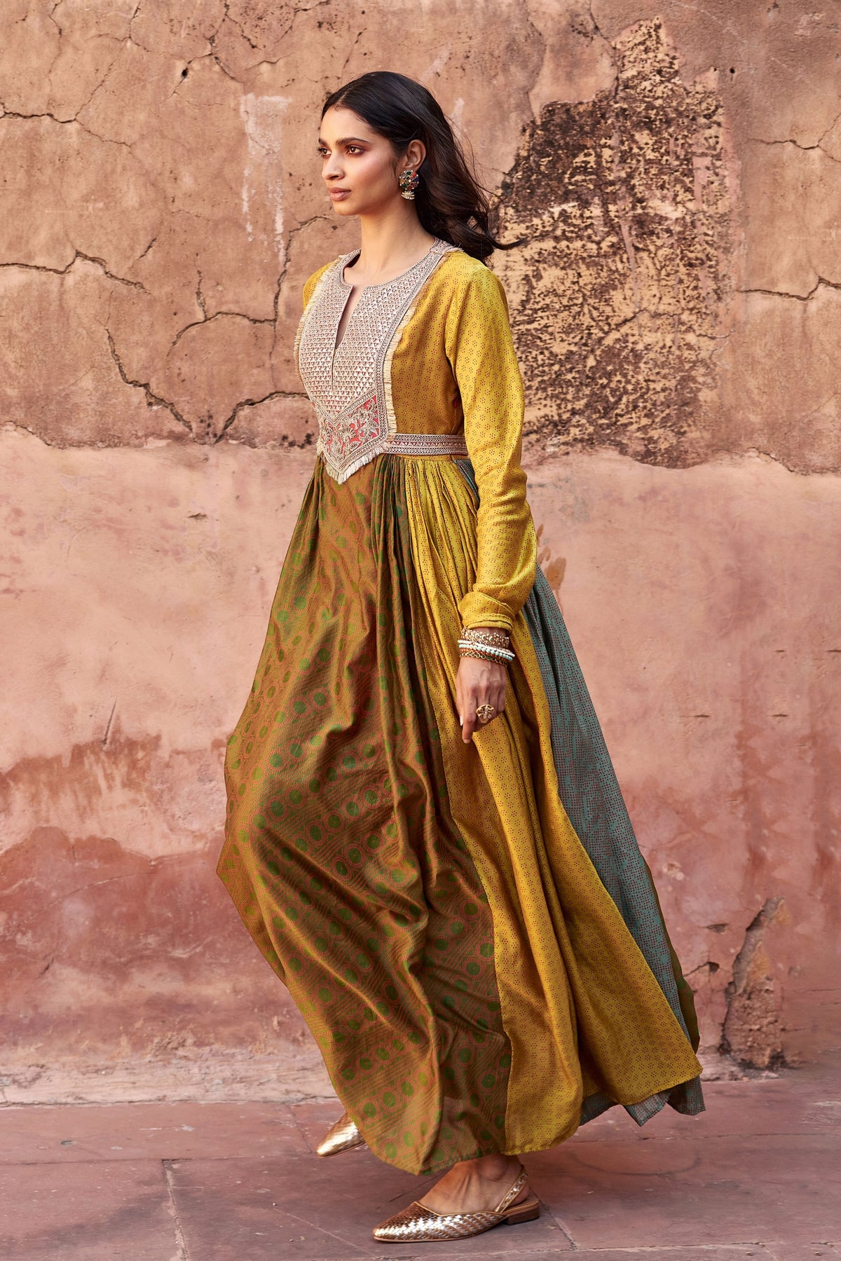 Haldi Nashpal Anarkali Dress