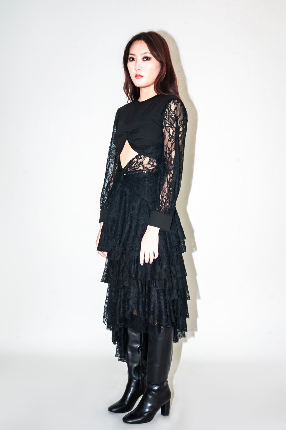 Camila Lace Black Skirt