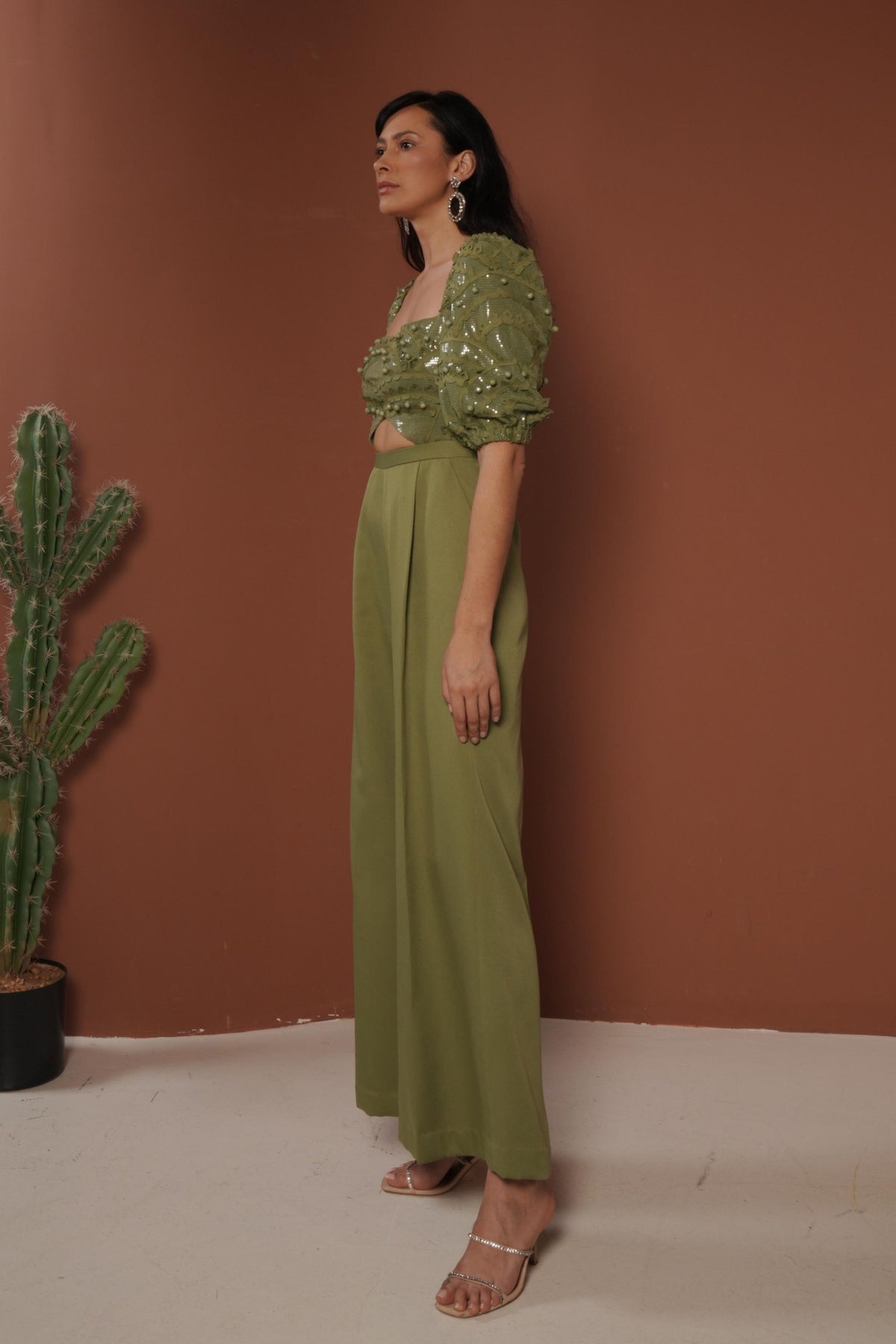 Sequinned Jumpsuit With Applique