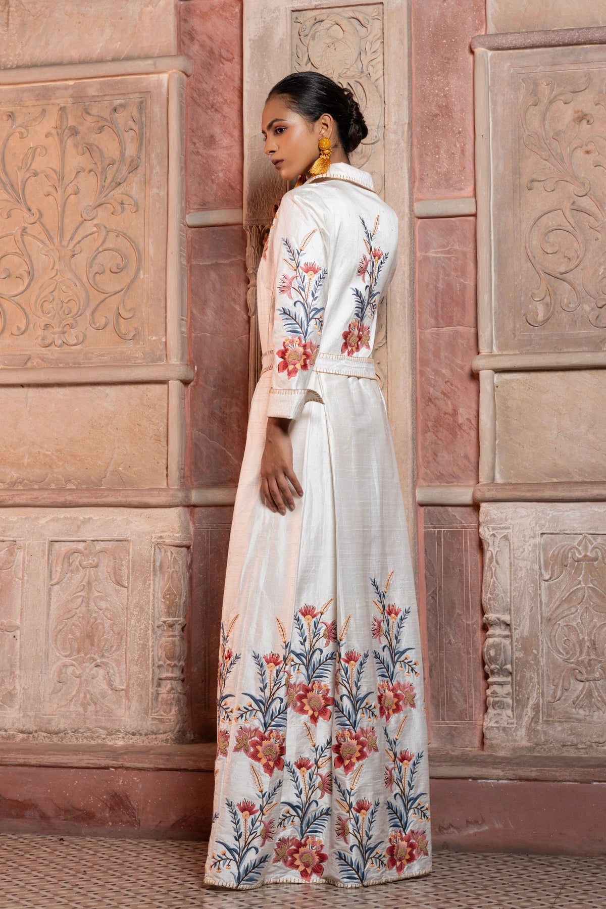 White Embroidered Maxi Dress