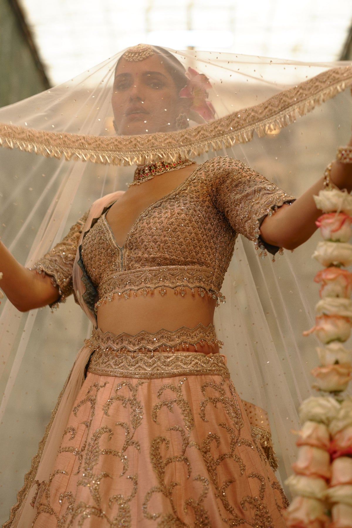 Peach Lehenga Set