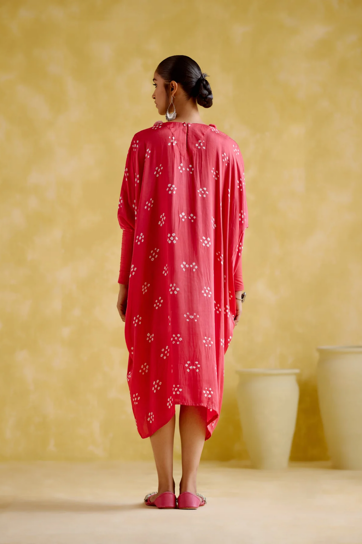 Annapoorna Pink Bandhini Kaftan