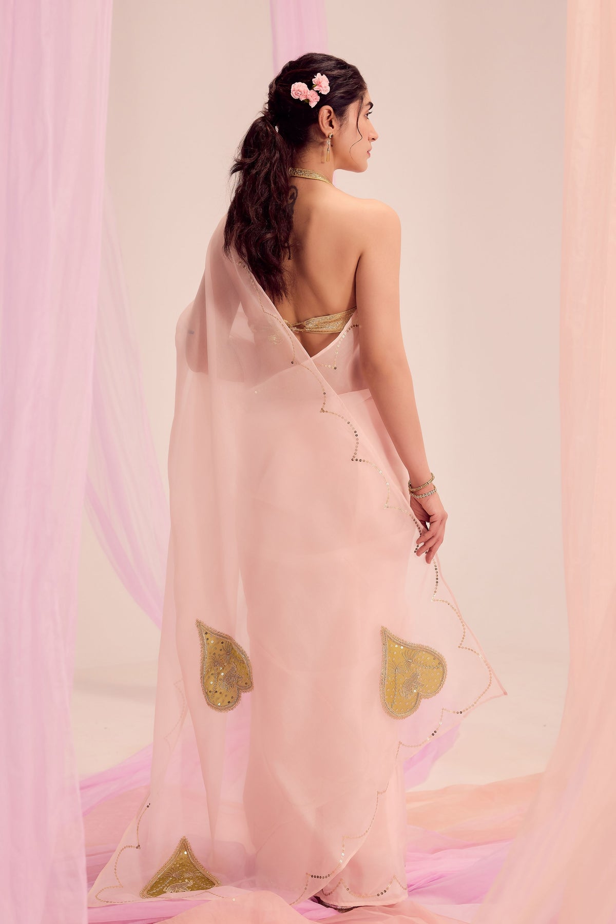 Pink Hridaya Gaj Saree