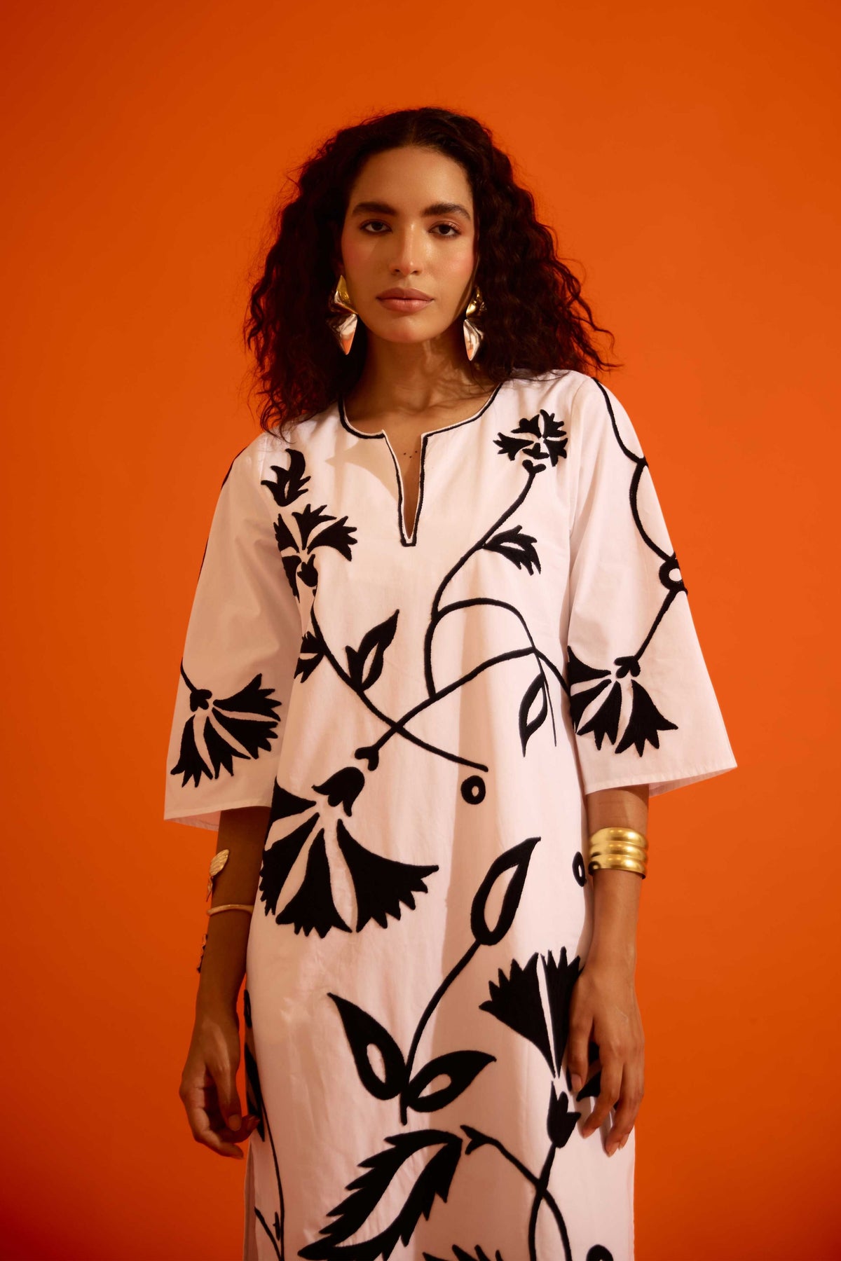 Ivory Cotton Maxi Dress