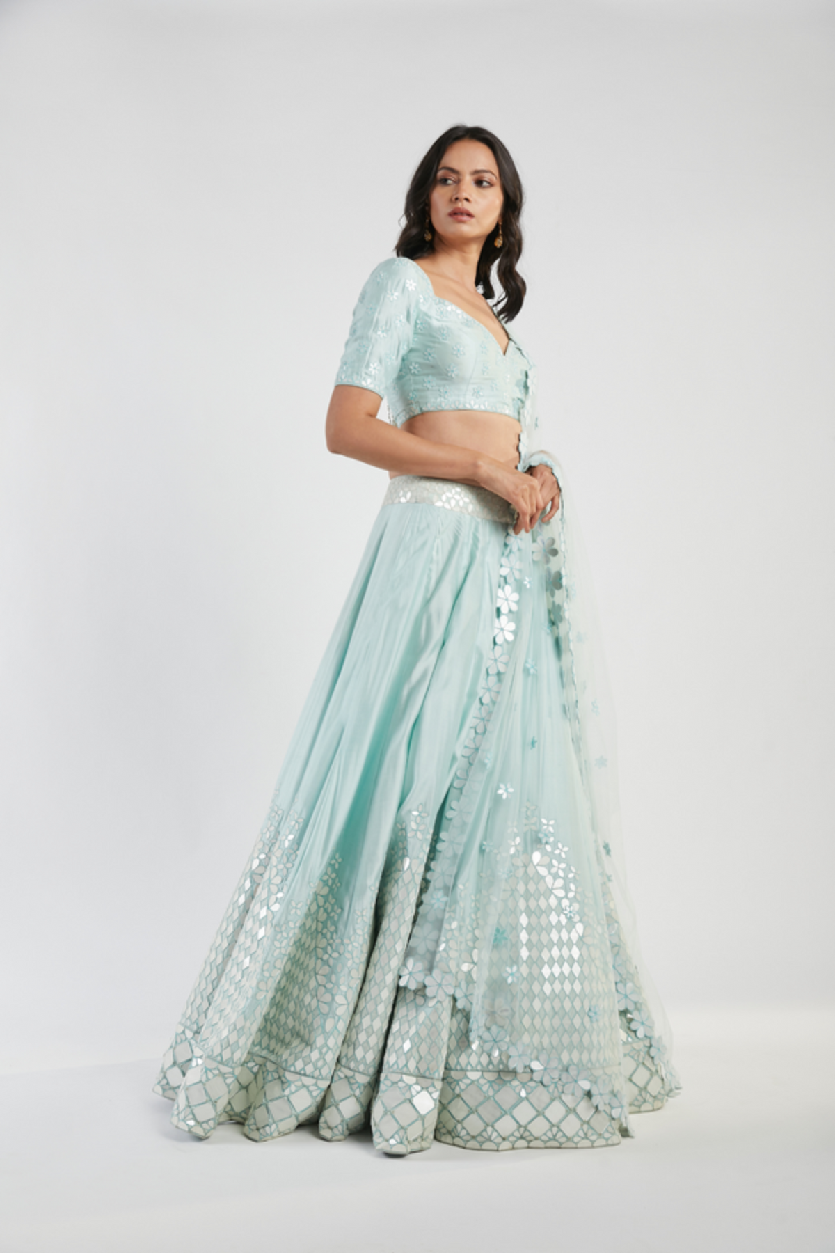 Blue lehenga set