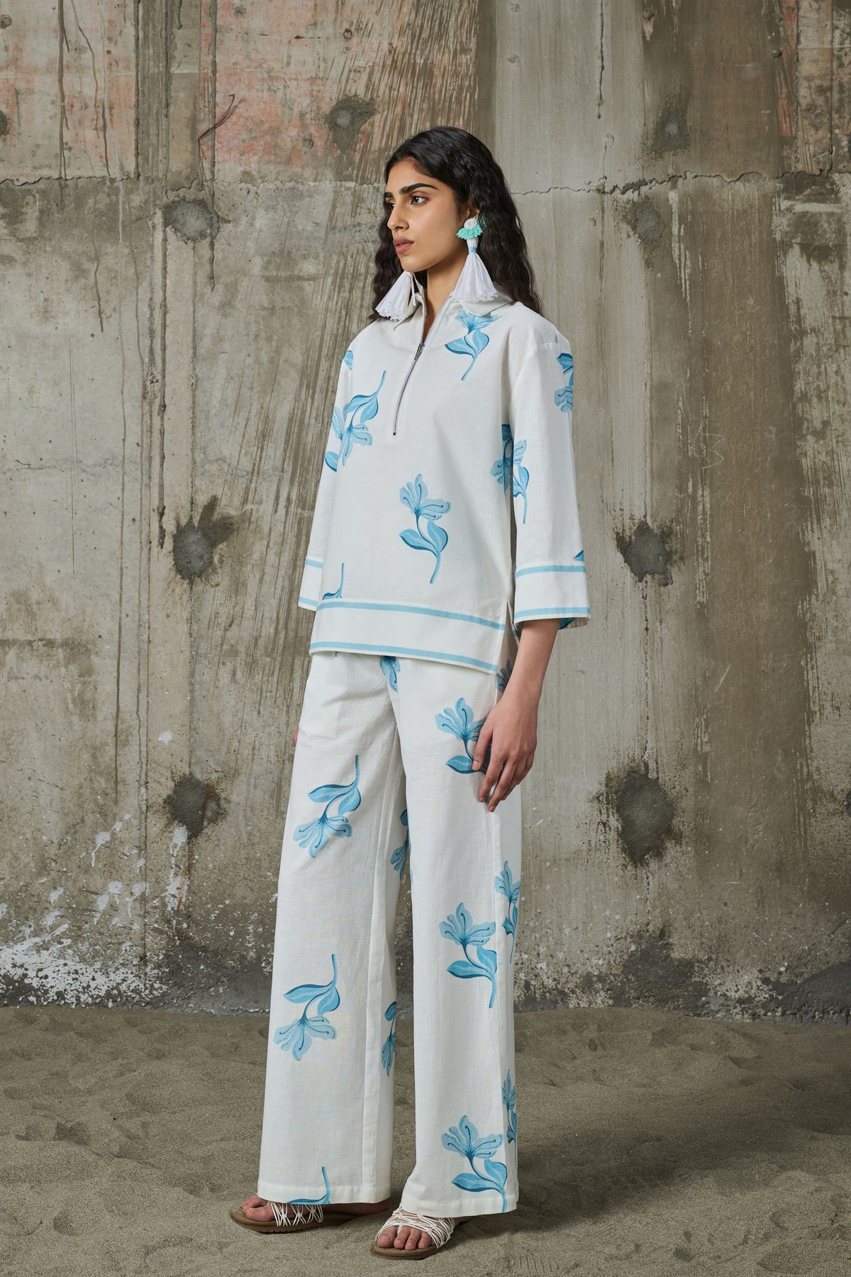 Moonlit Bloom Kaftan Top