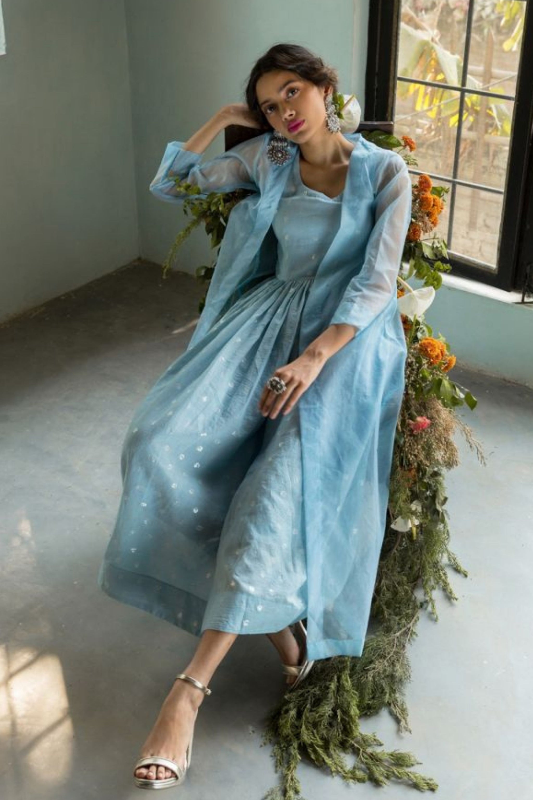 satin dress with shrug Tulle and satin shrug