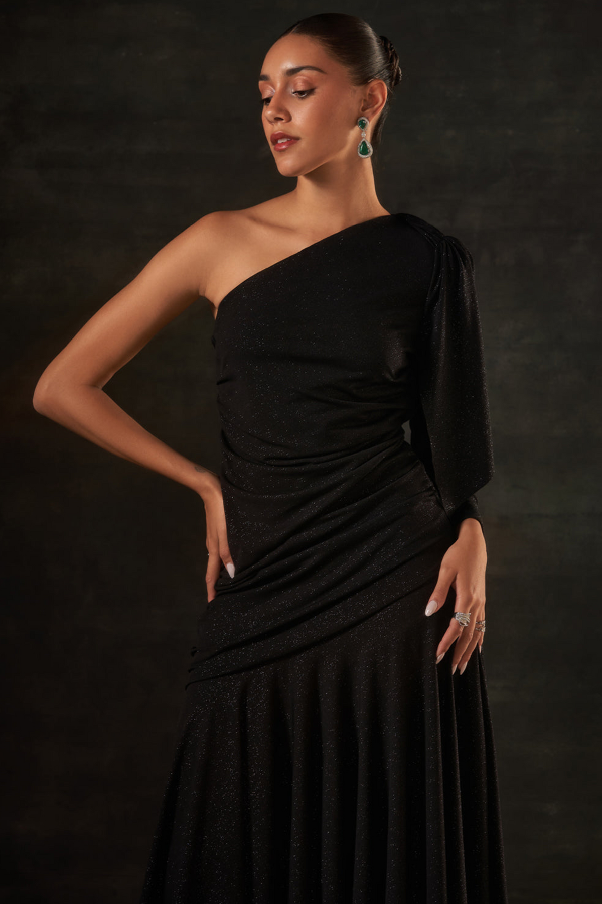 Black Glitter Dress