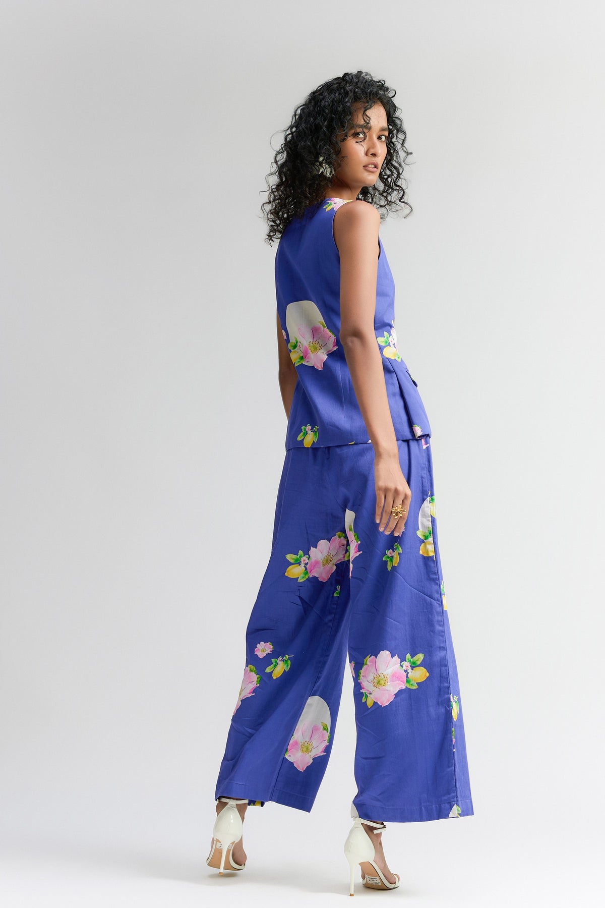 Ellectric Blue Diza Waistcoat Set