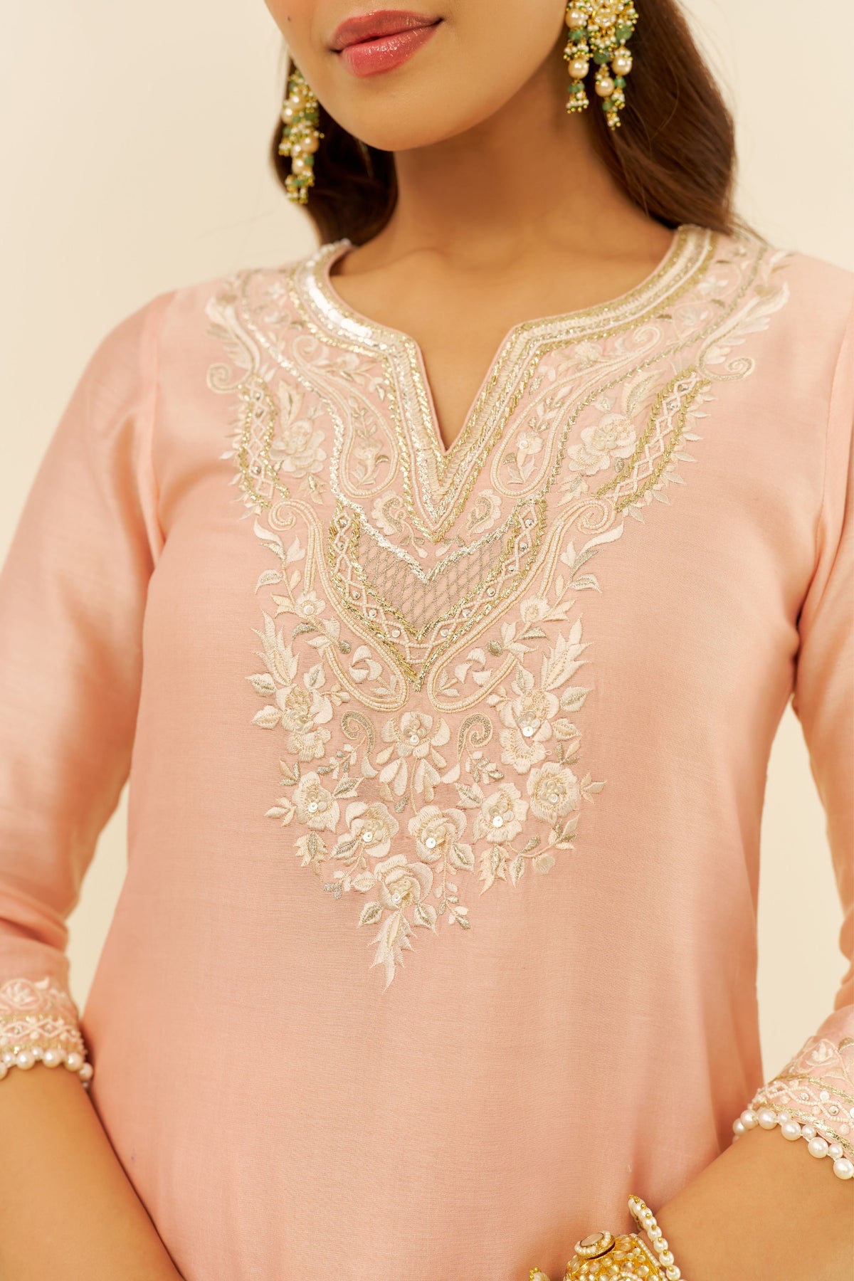 Haniya Kurta Set in Rose Pink