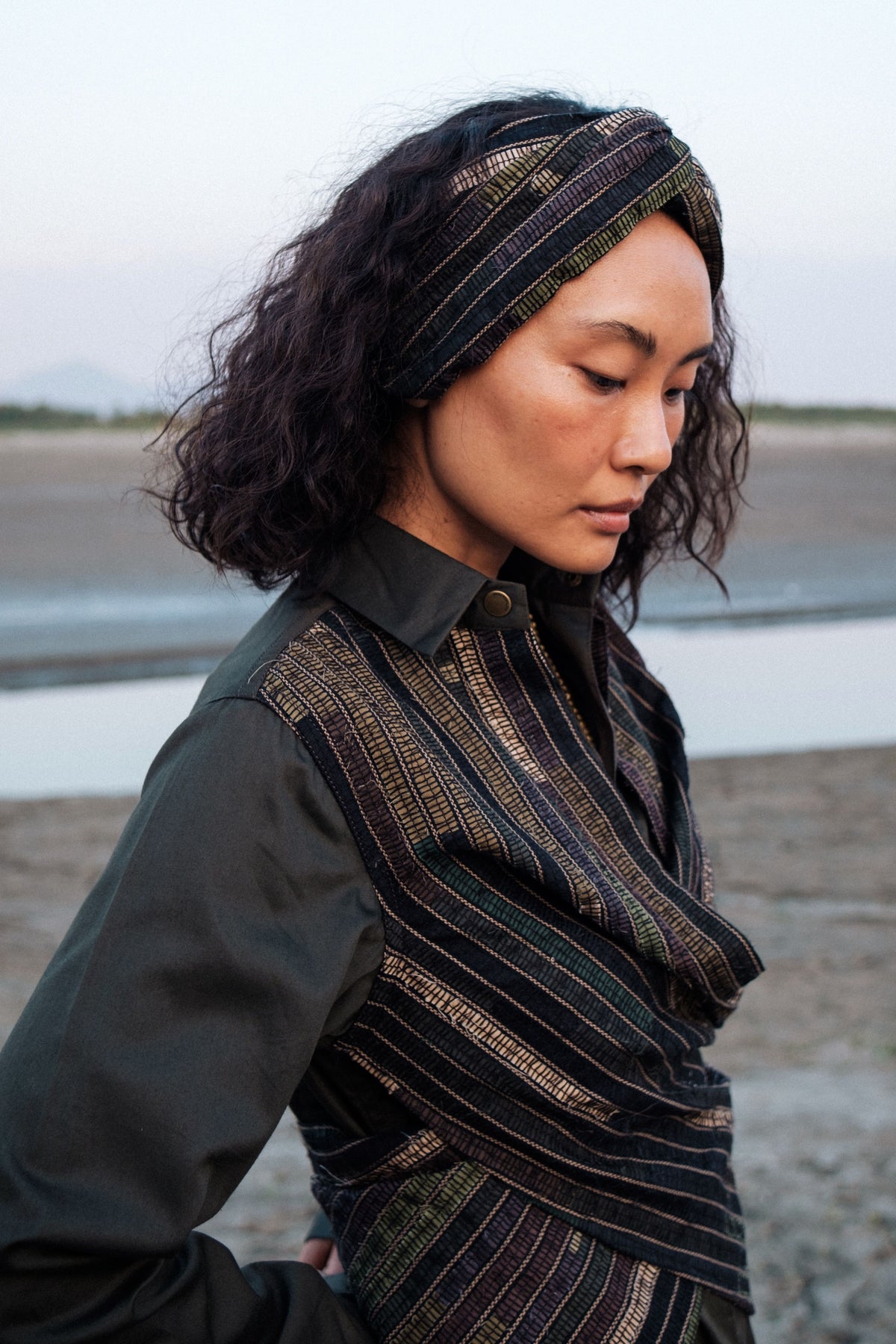 Upcycled Handwoven Seattle Wrap Dress