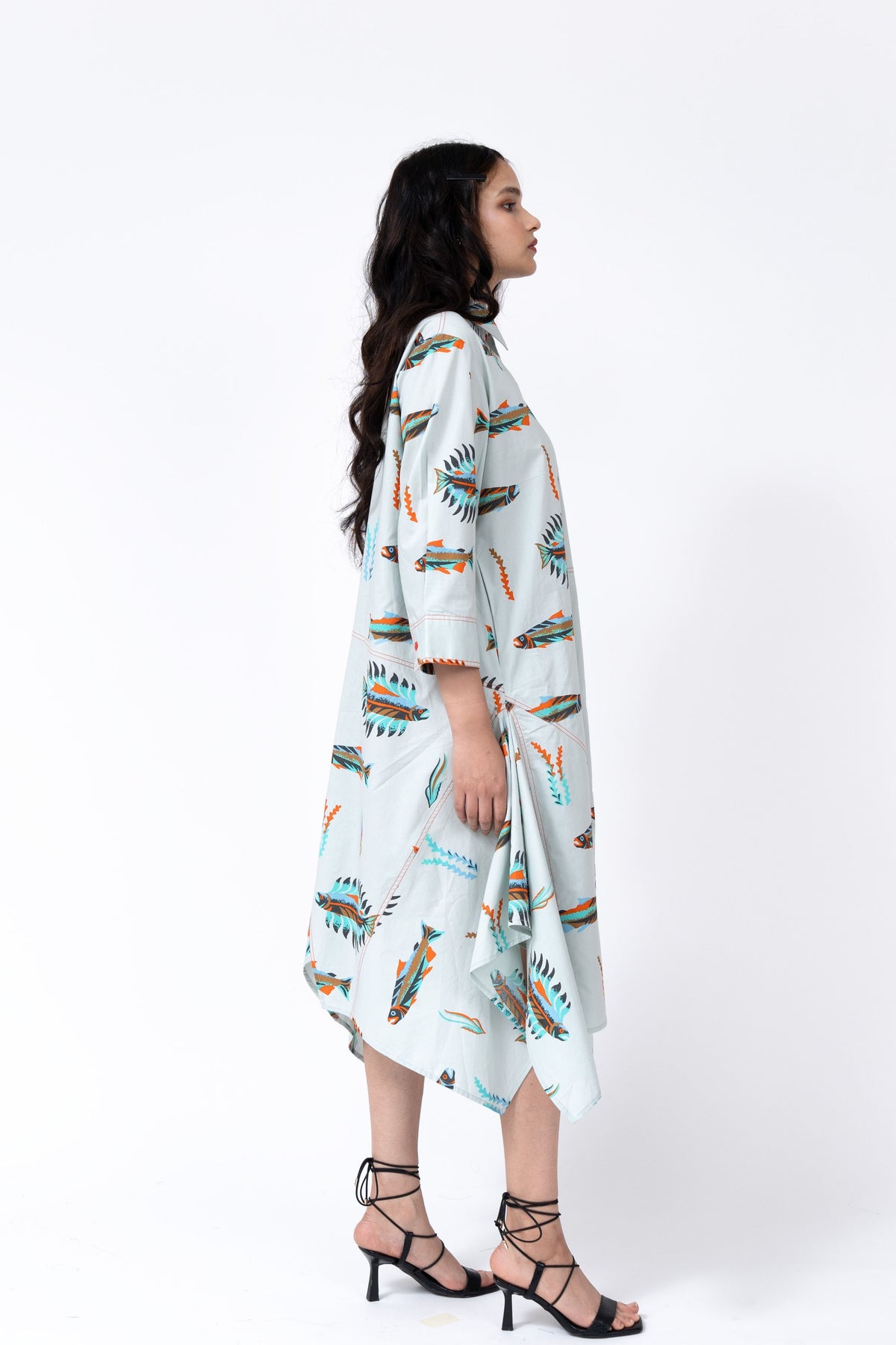 Scale Fish Print Hanker Dress