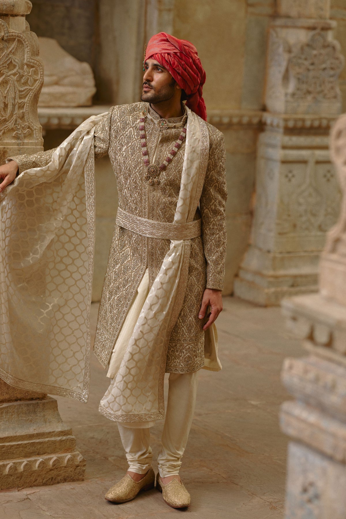 Gold Sherwani Set
