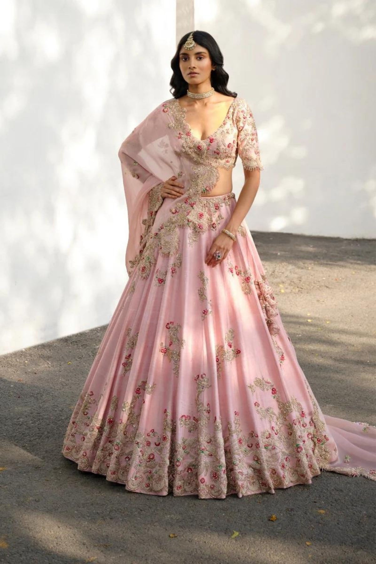 Eidel Raw Silk Lehenga
