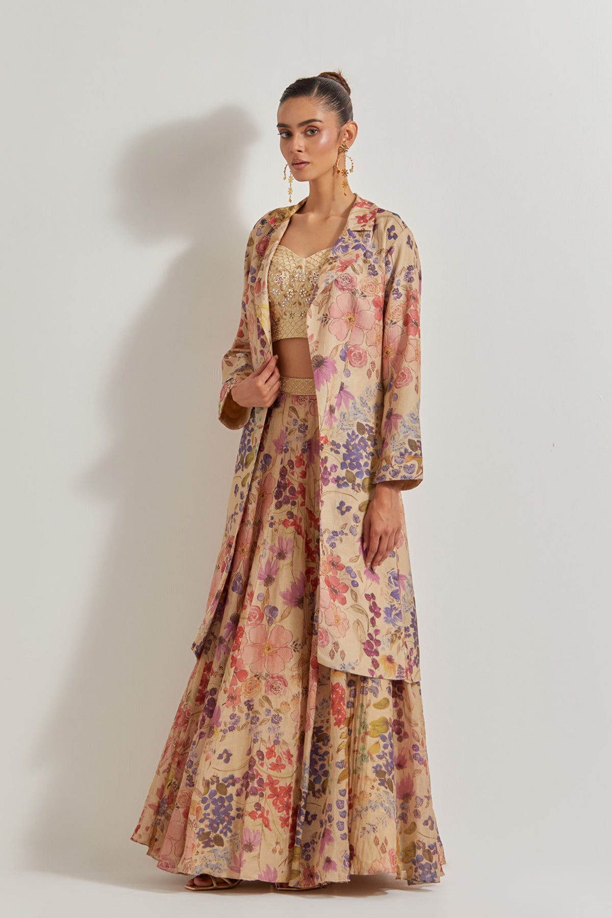 Tissue Chander Jacket Set