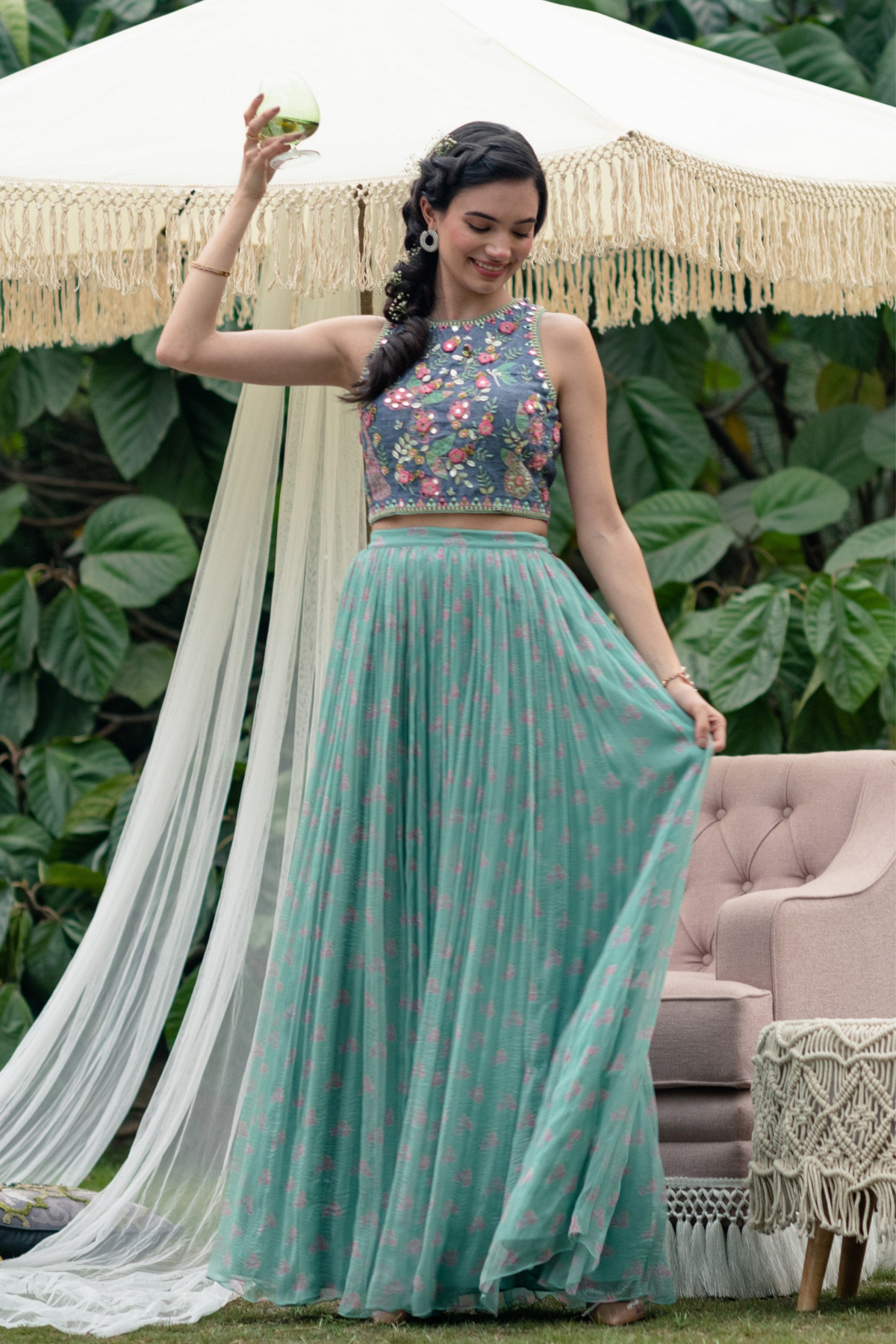 Magic Top With Blue Skirt