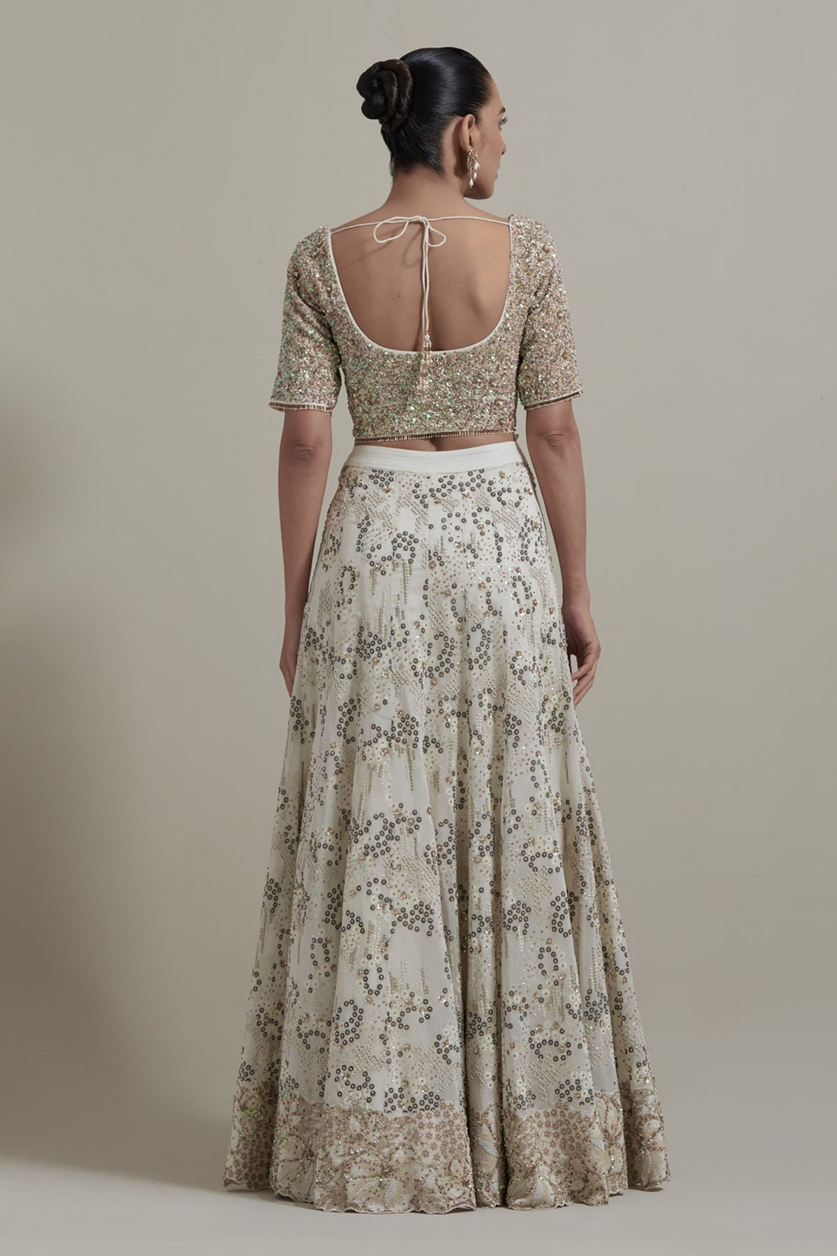 Ivory Embellished Lehenga Set