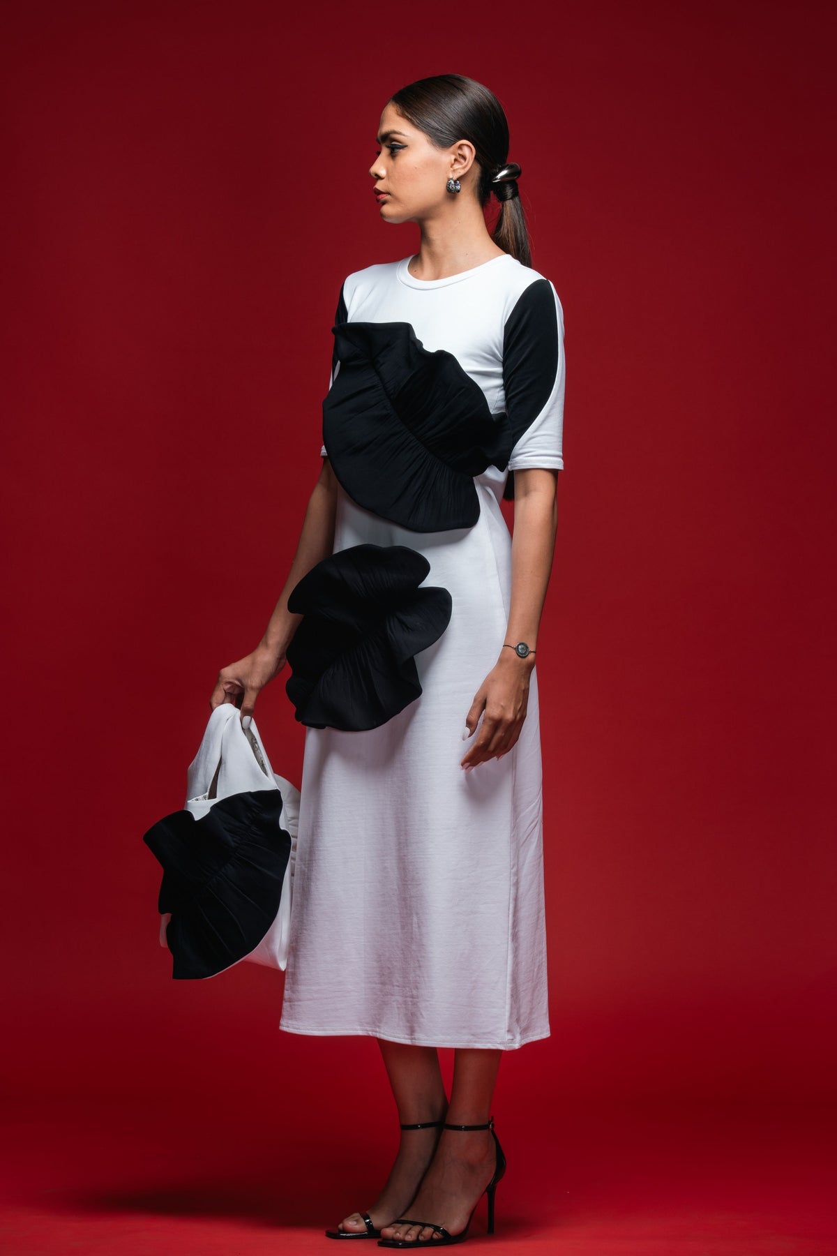 Petalhold White Column Dress