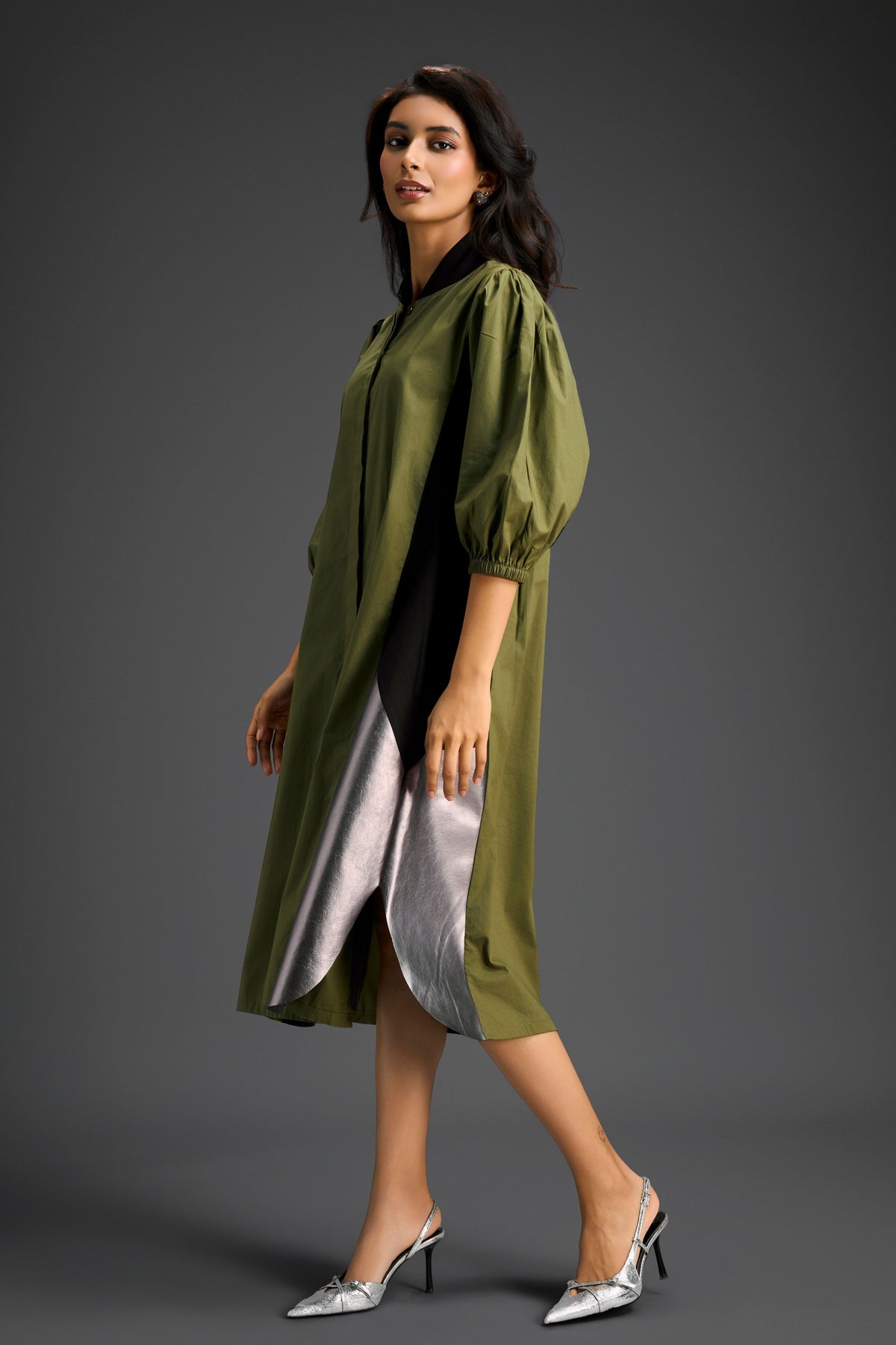 Olive Green Shirt Dress
