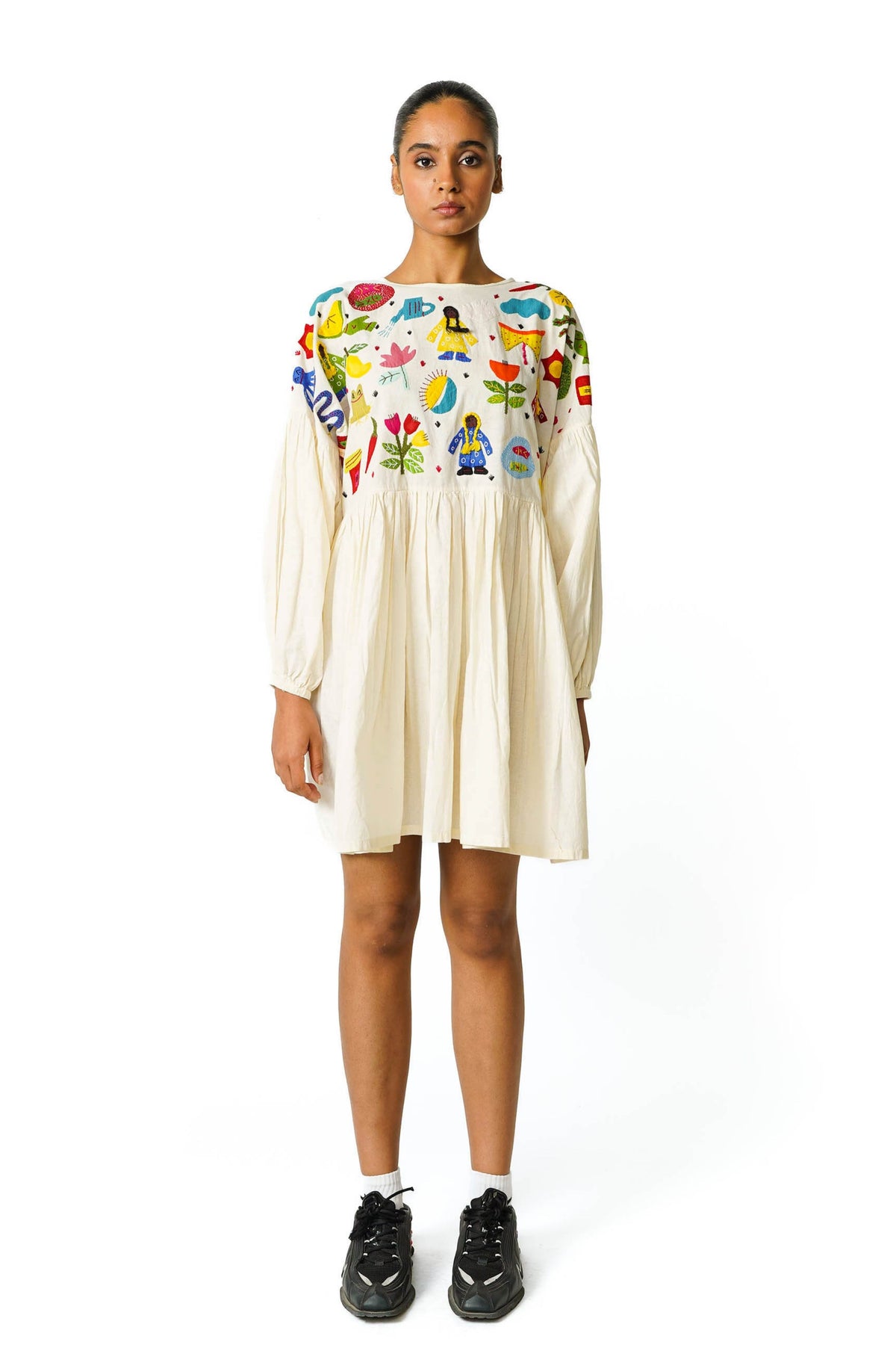 Off White Flourish Dress