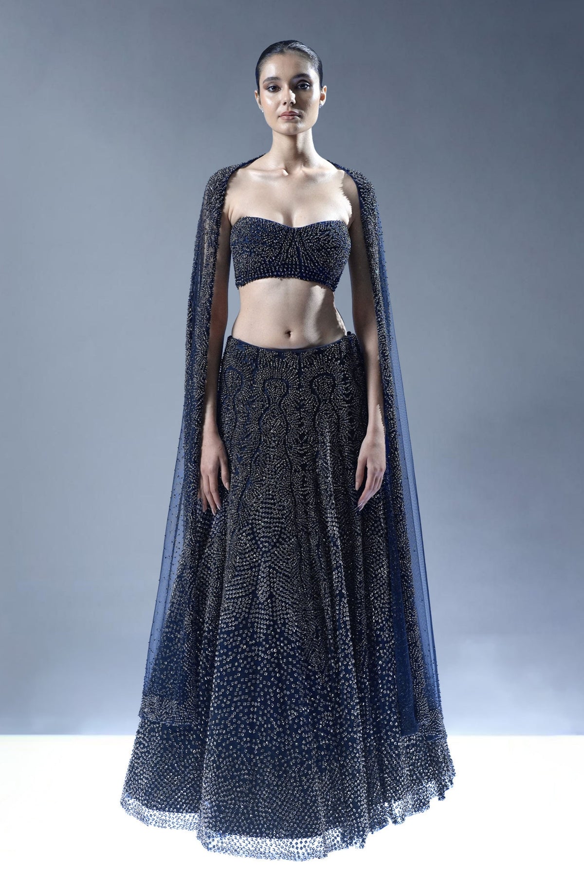 Midnight Noir Embellished Lehenga Set