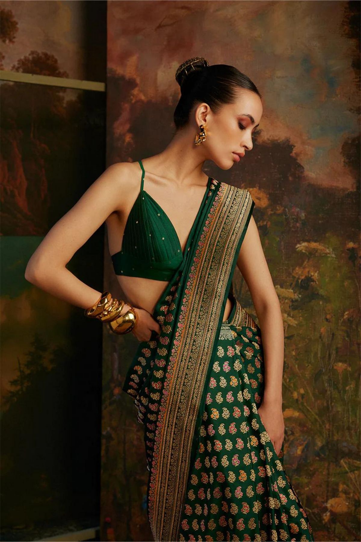 Handwoven Green Silk Saree