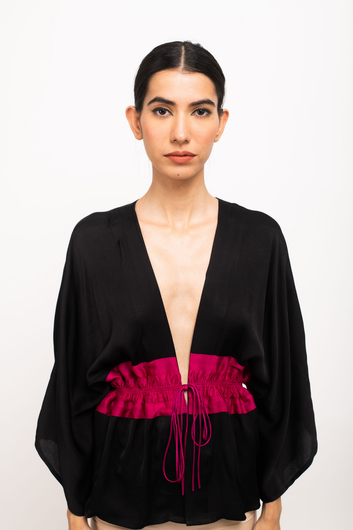 Black and Wine Short Cape