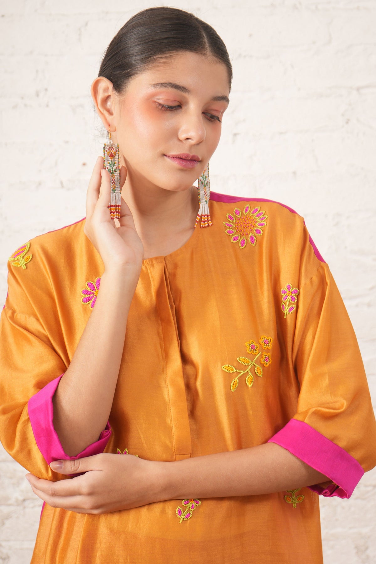 Rust Fuschia Tunic Set
