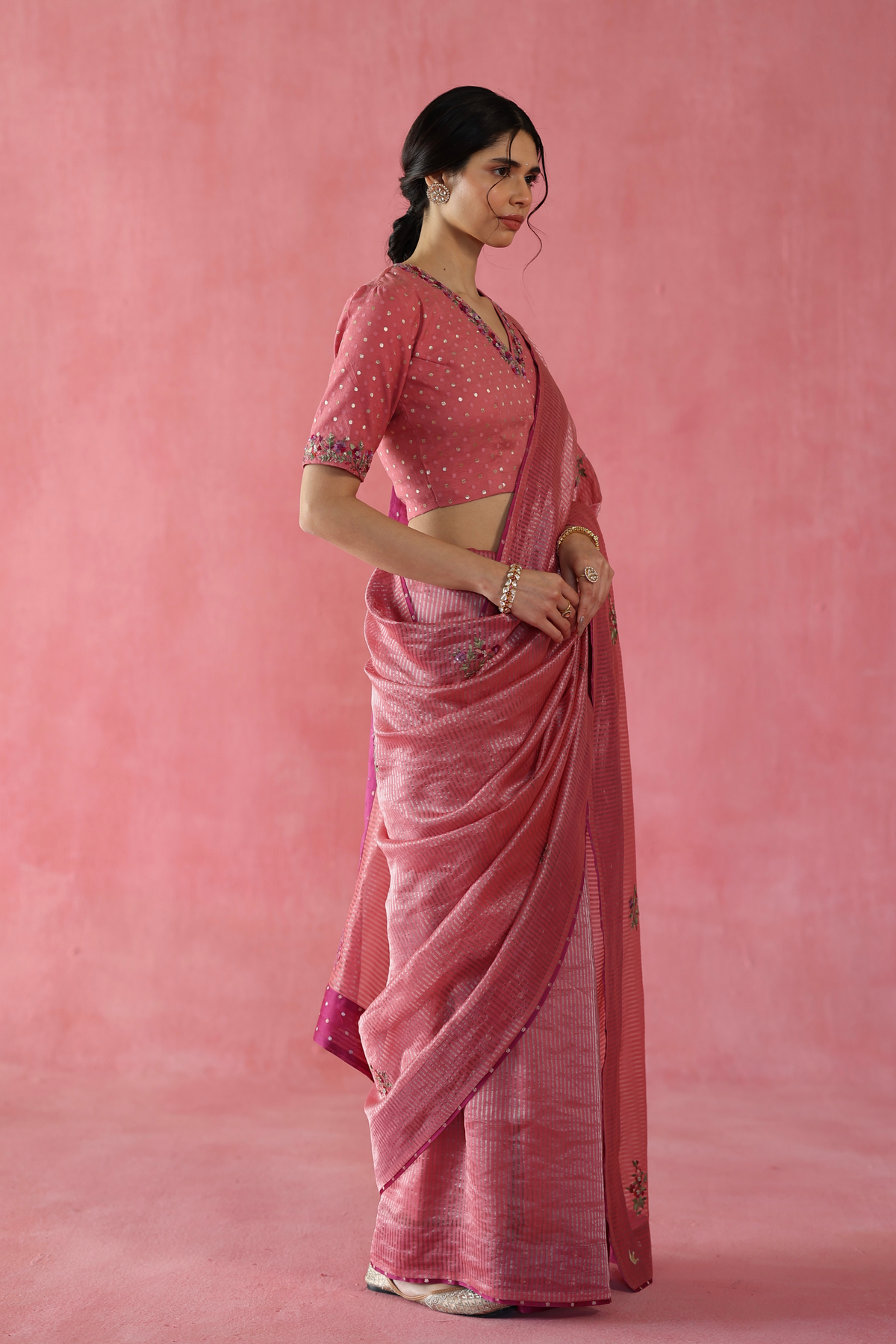 Peach Anjeer Saree