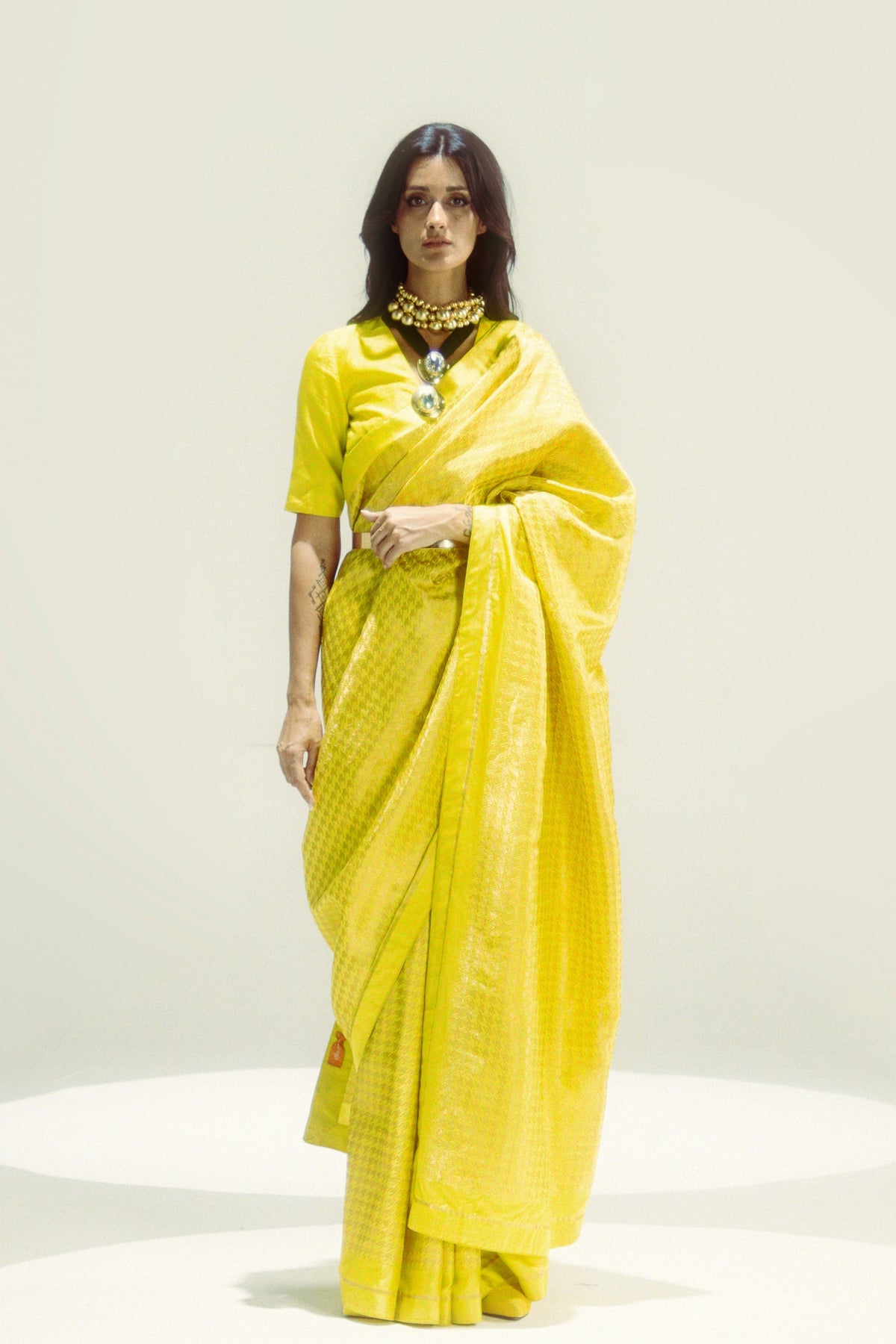 The Lemon Drop Yellow Saree