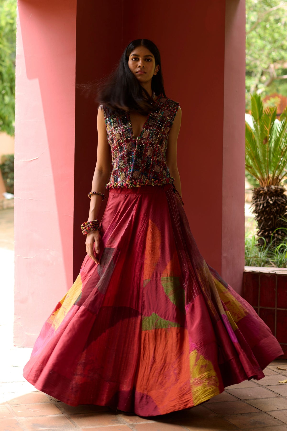 Multicolor Lehenga Set