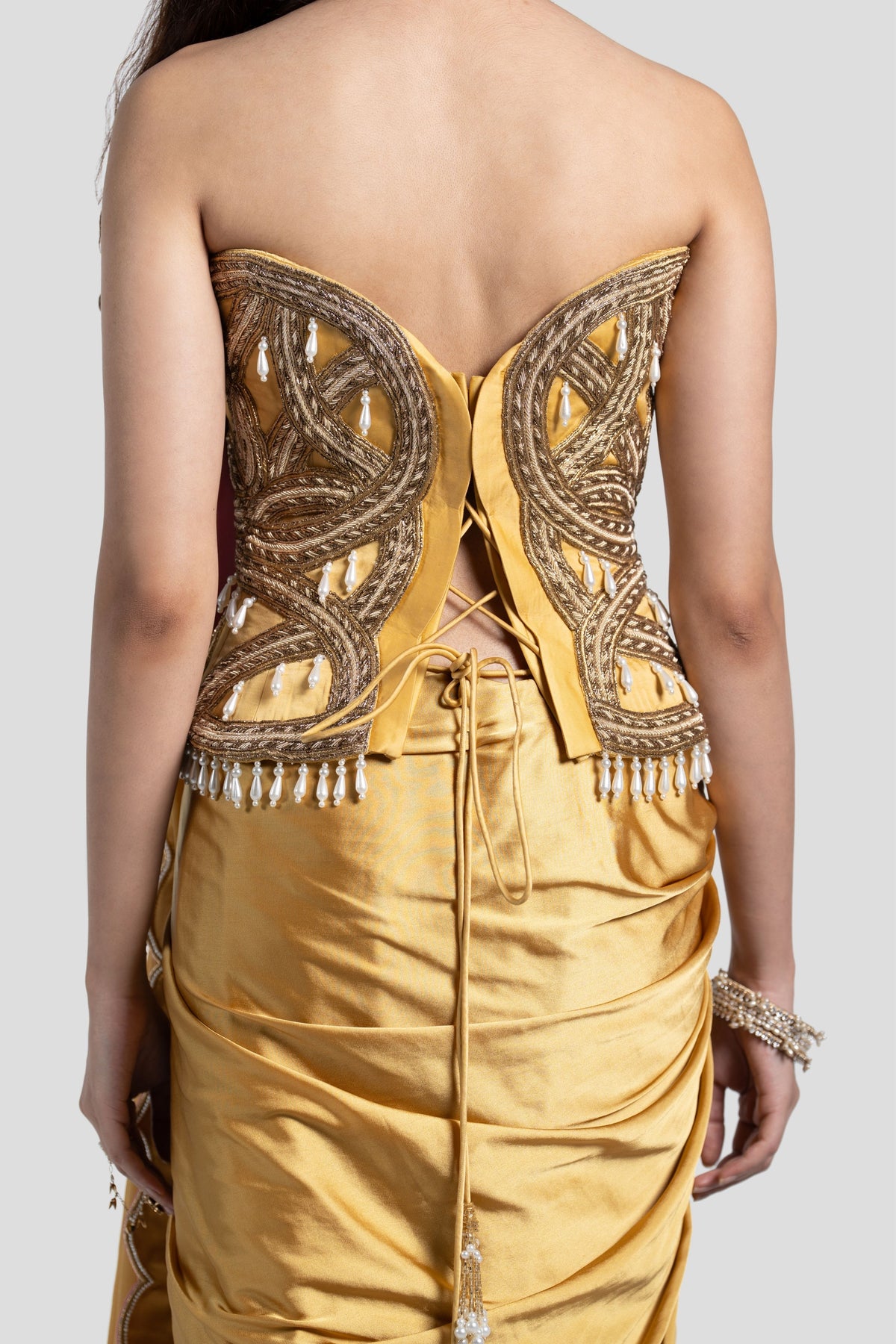 Meherjaan Corset With Lehenga