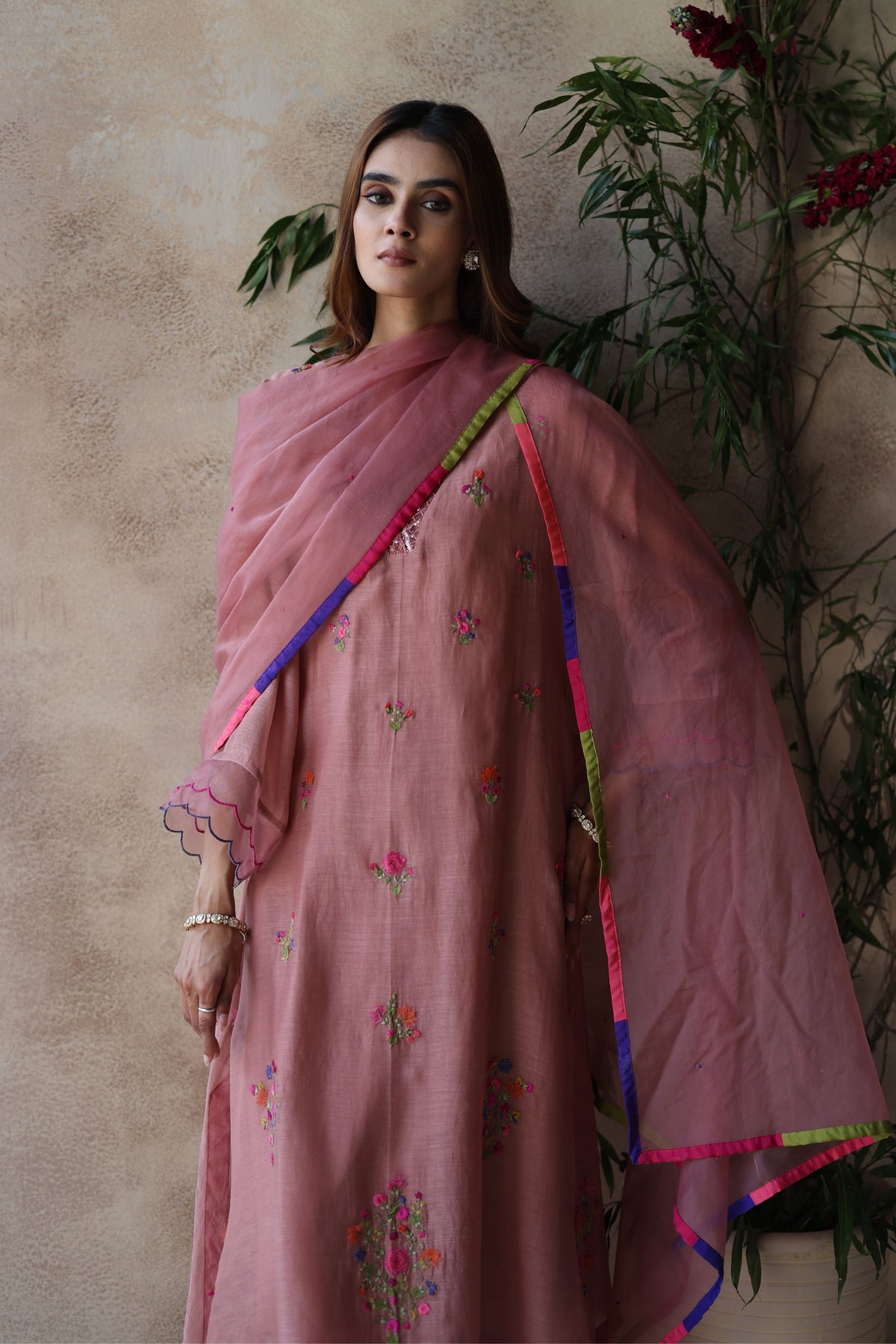 Zeya Copper Kurta Set