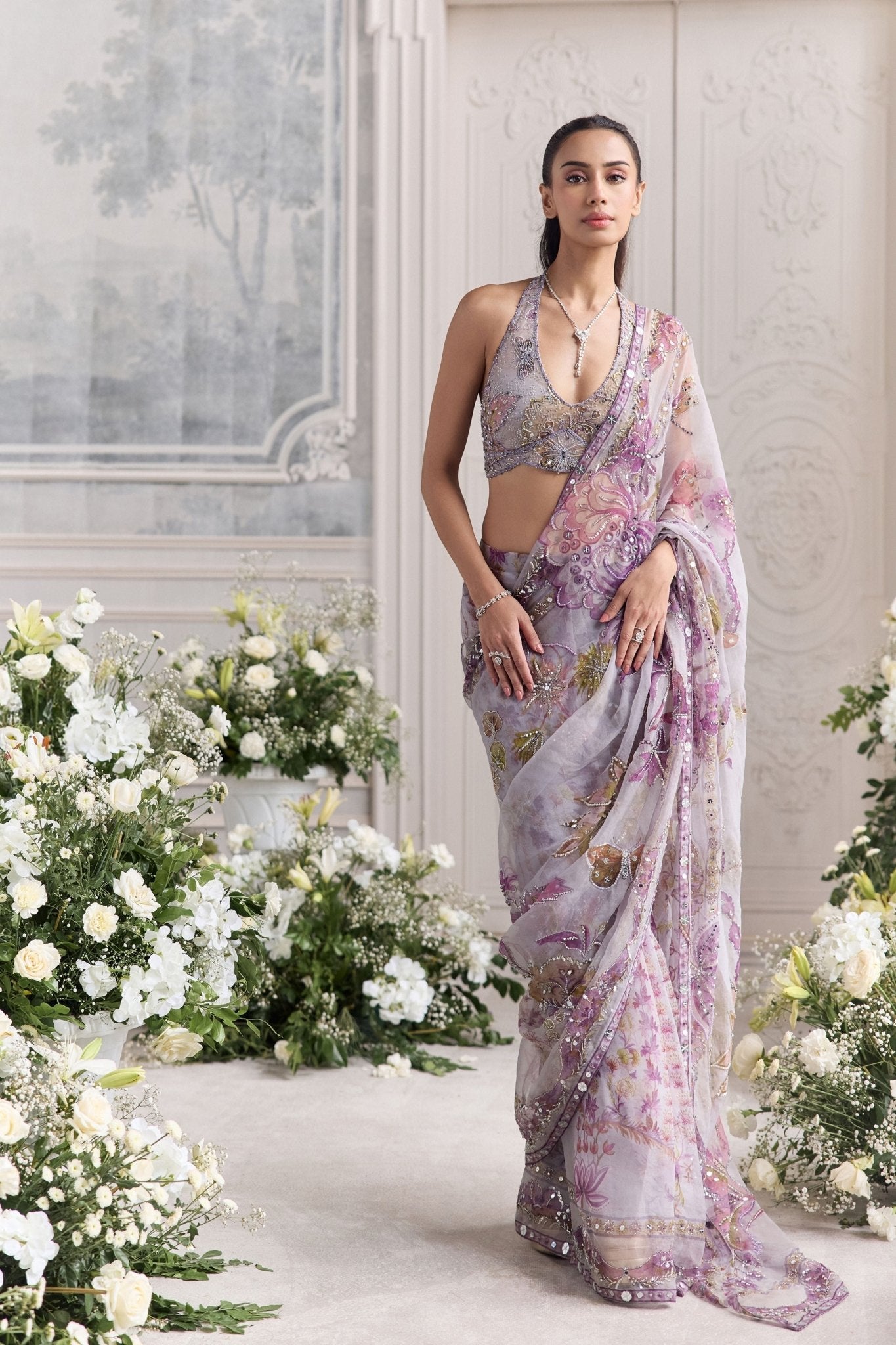 Lina Draped Saree Set - Mahima Mahajan - Elahe