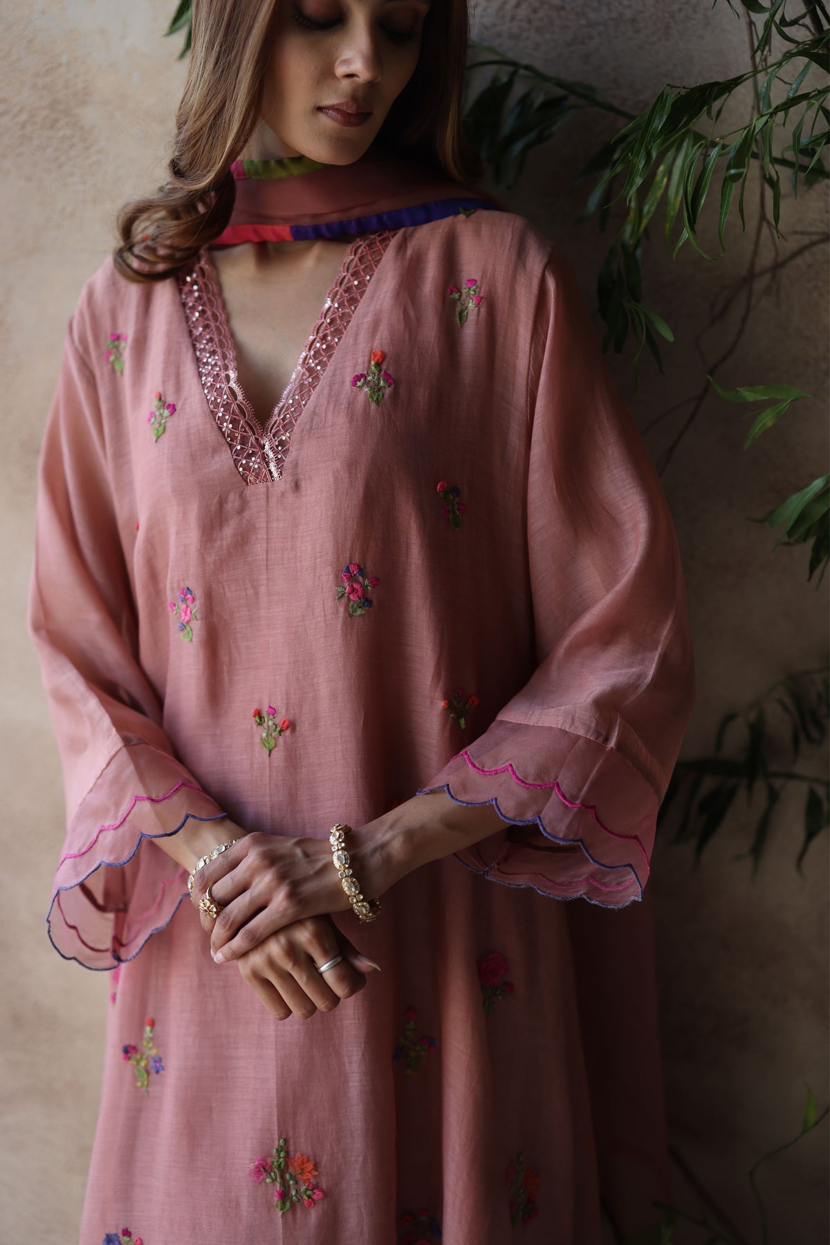 Zeya Copper Kurta Set