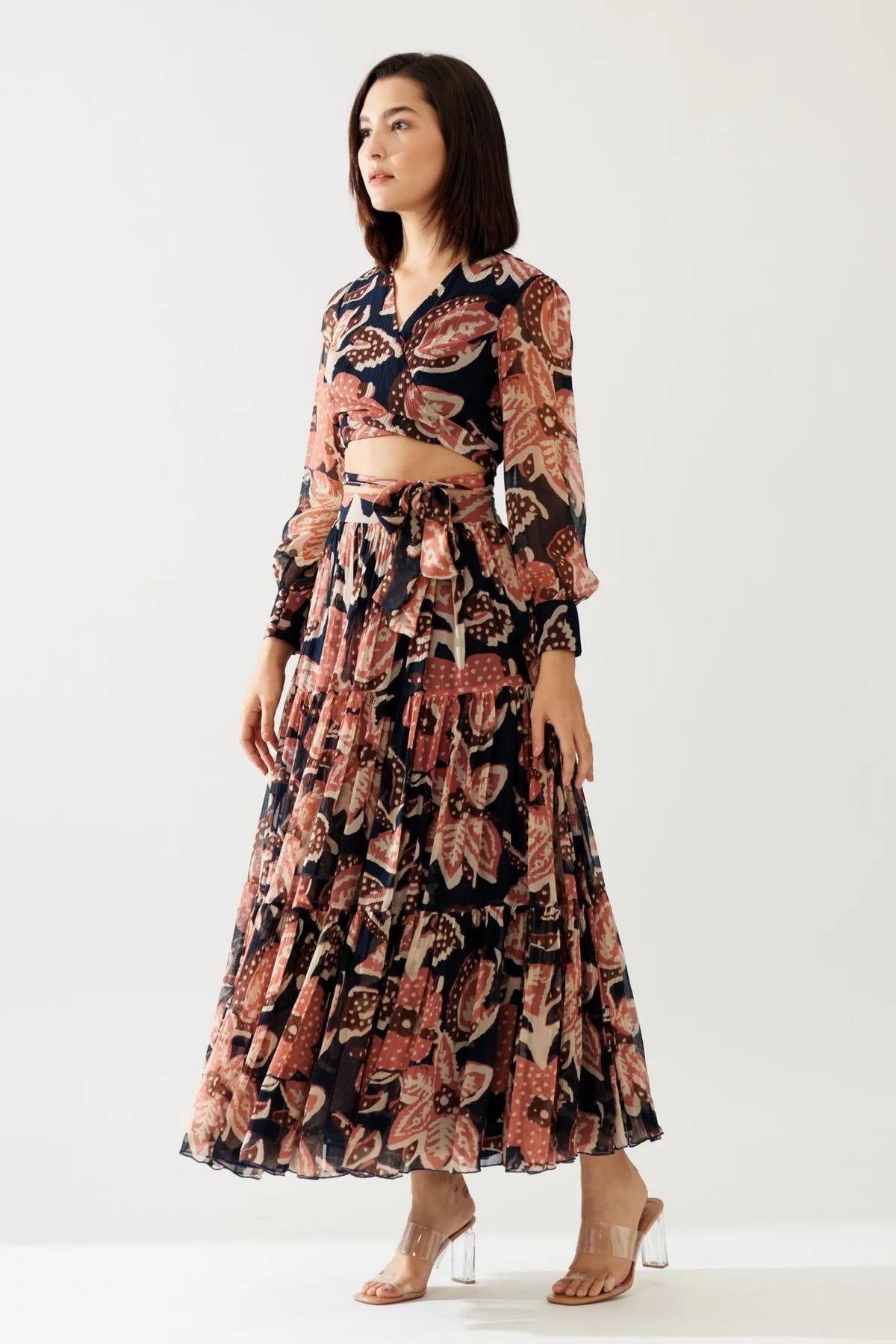 Floral Three Layer Skirt