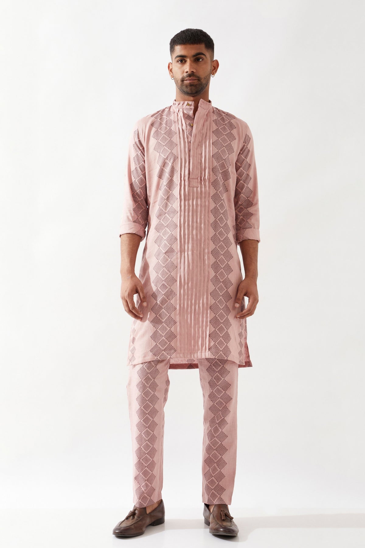 Zake Barbed Pink Kurta Set