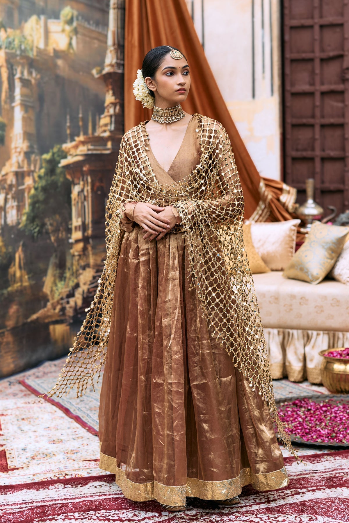 Kanthi Anarkali with Veil Set