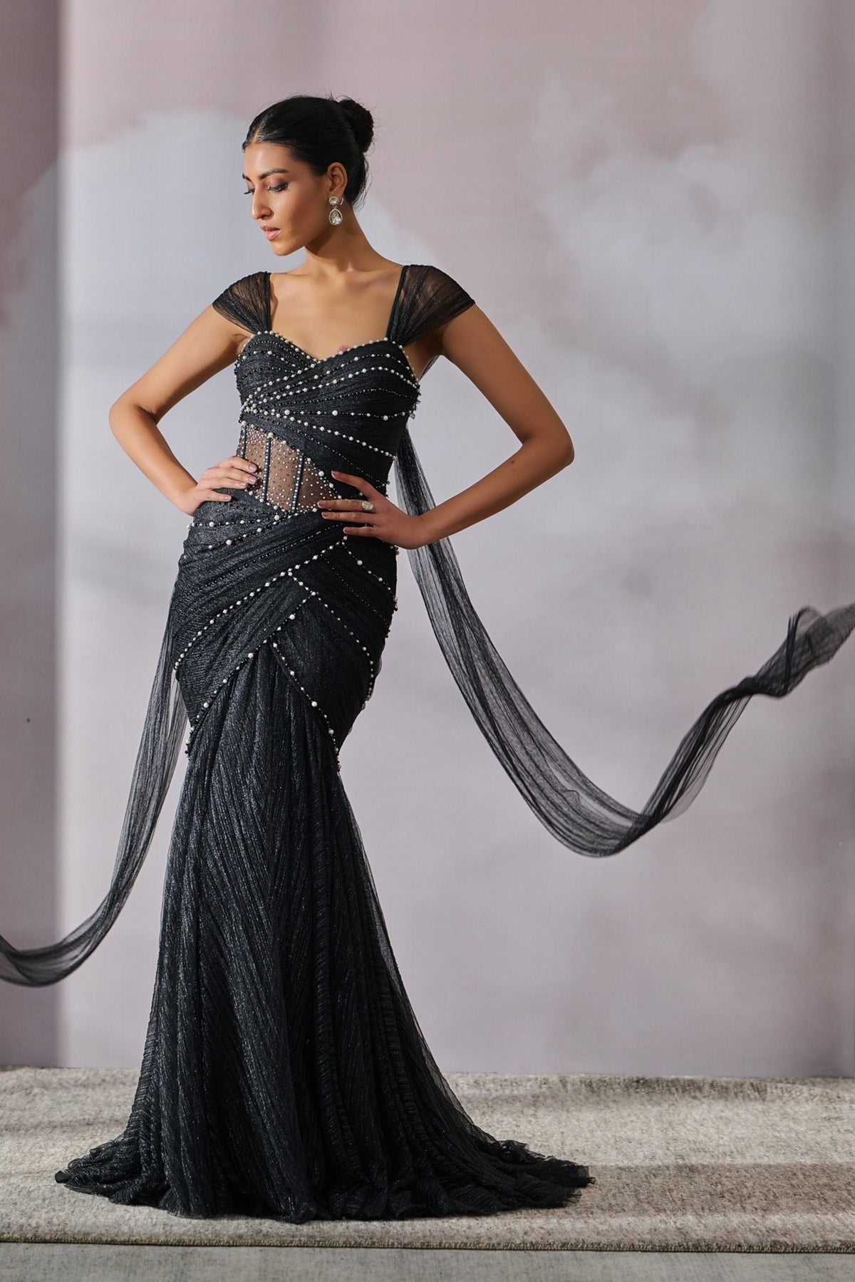 Classic fluted gown