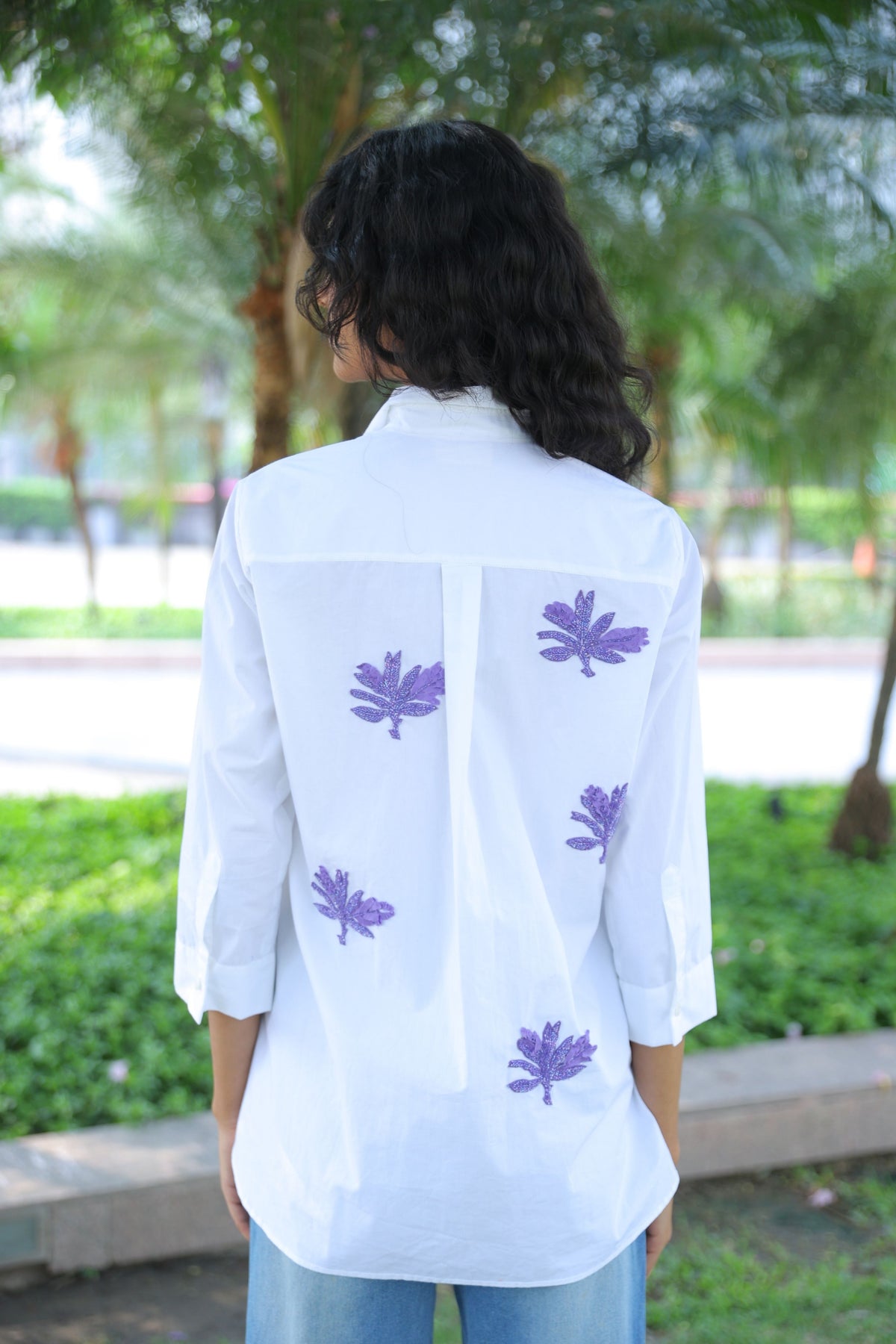 A Line Banana Tree White Shirt