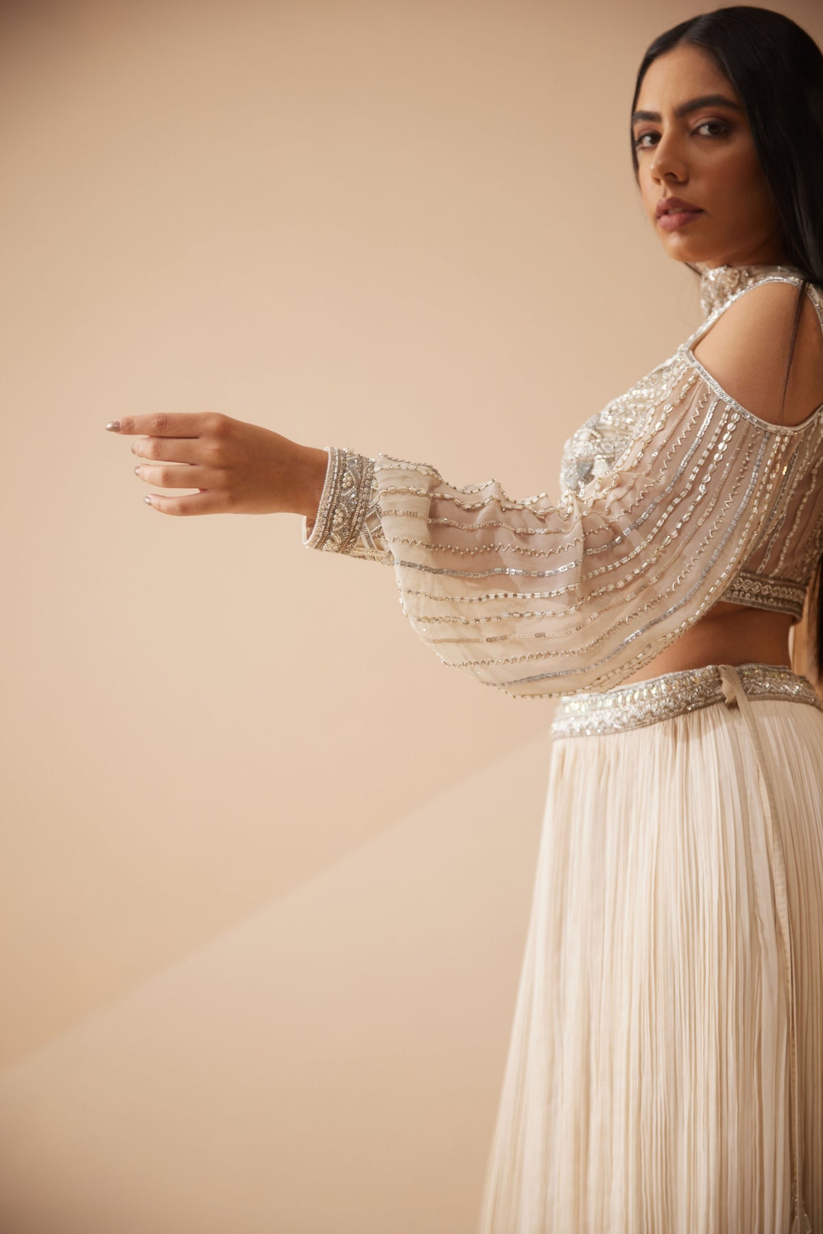 Cannes Ivory Lehenga Set