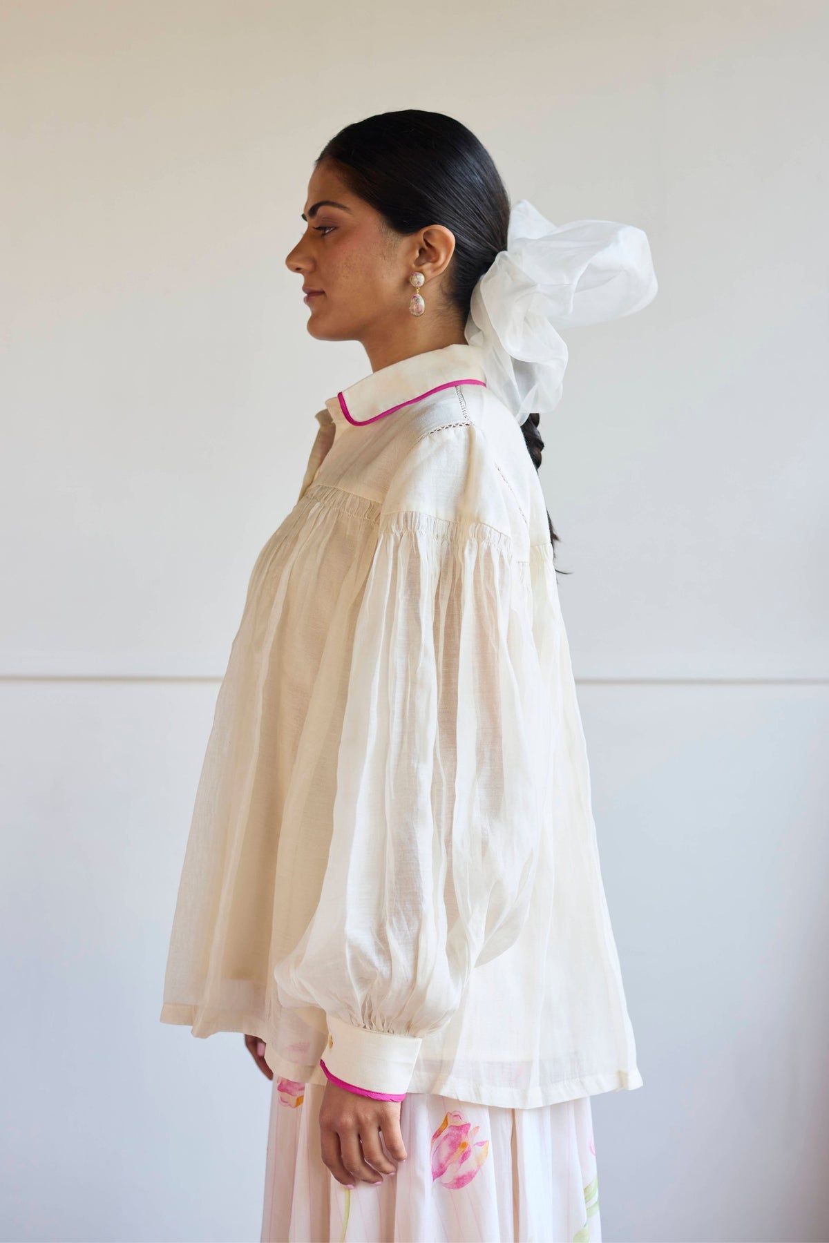 Ivory Smocking Shirt