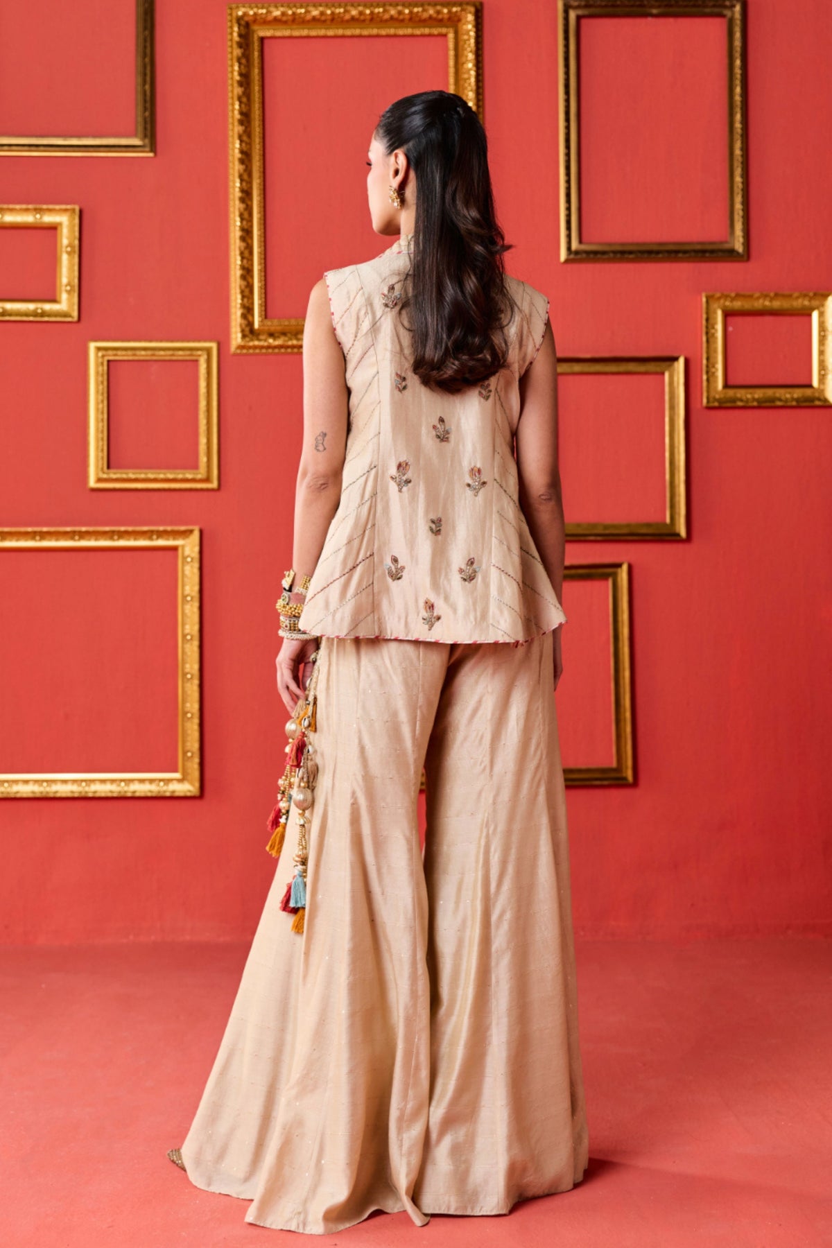 Medha Tussar Sharara Set