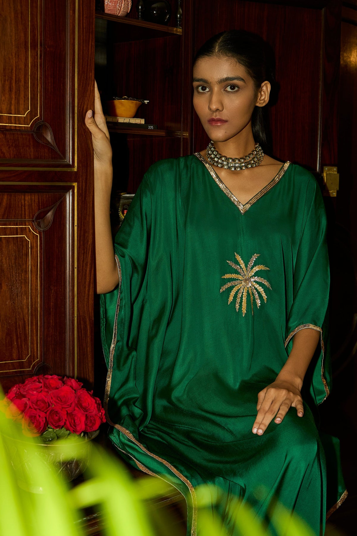 The Sparkler Green Kaftan