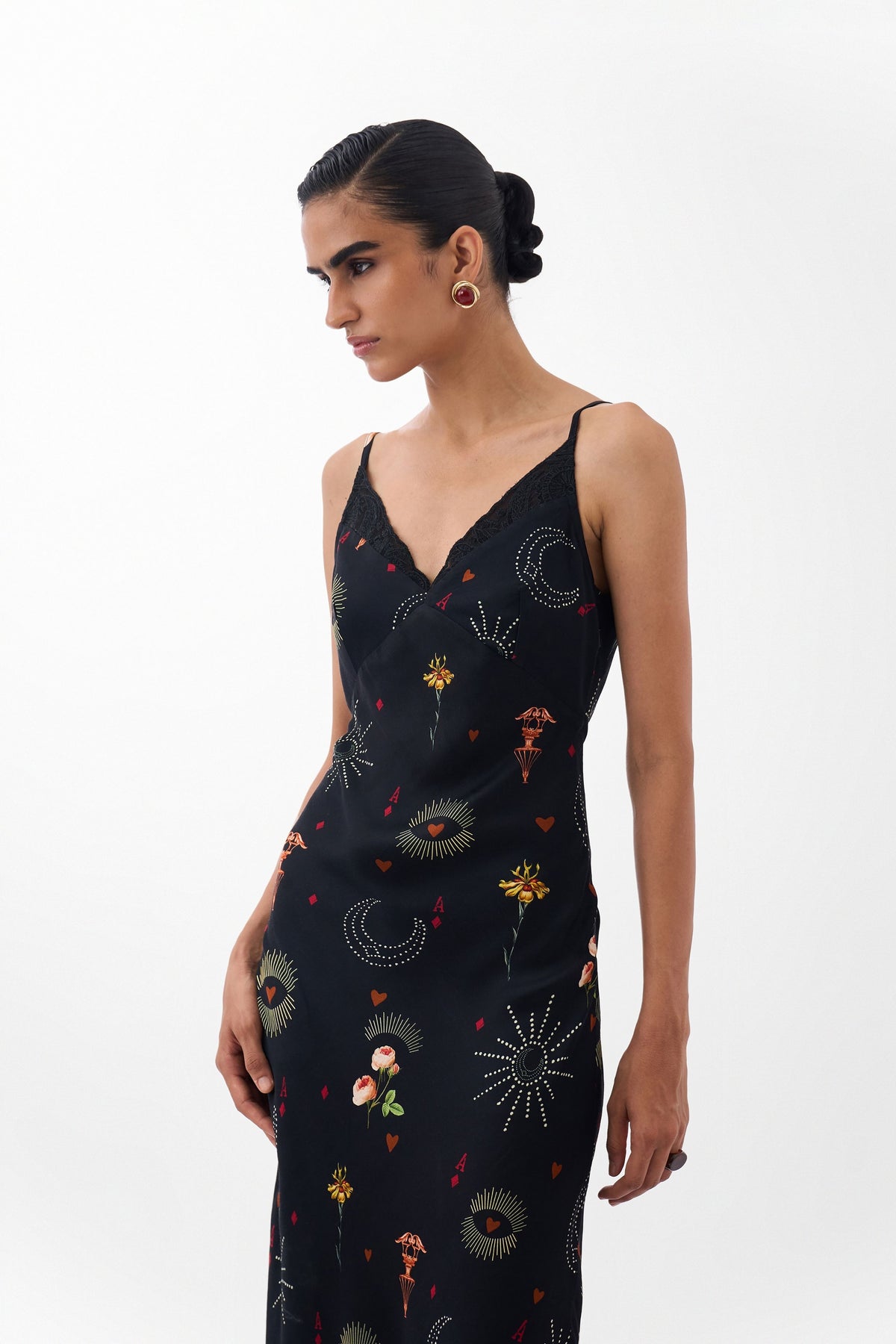 Liza Midi Postcards Petals Dress