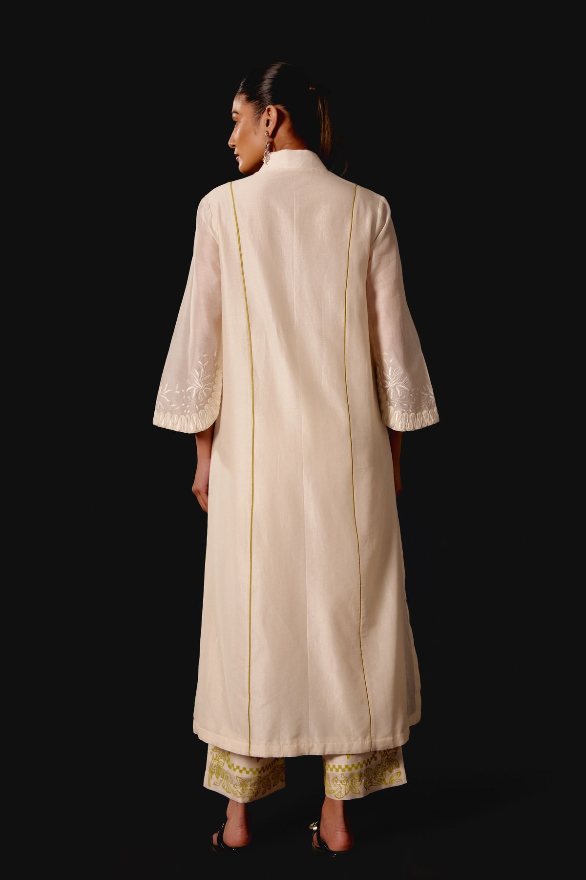 Embroidered Silk Chanderi Kurta Set