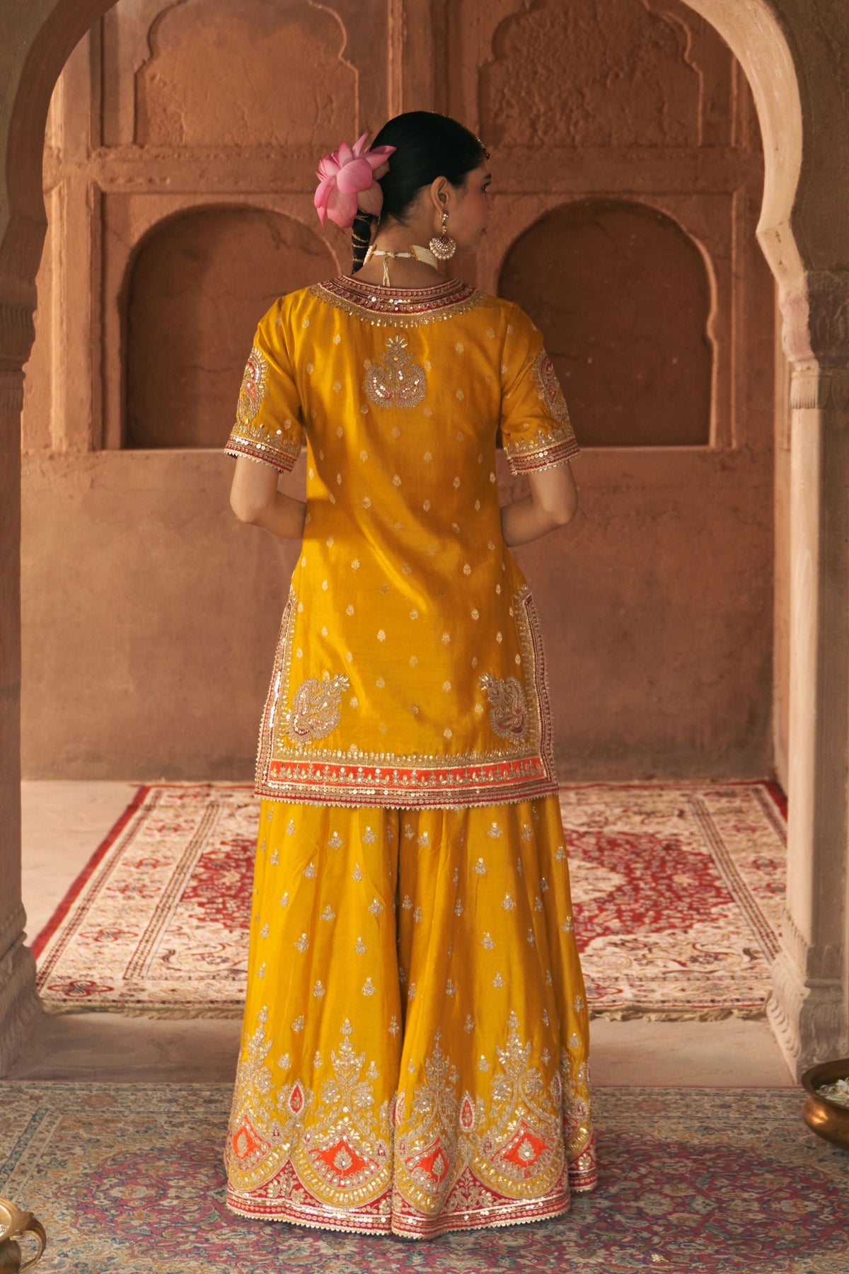 Areesha Mustard Sharar Set