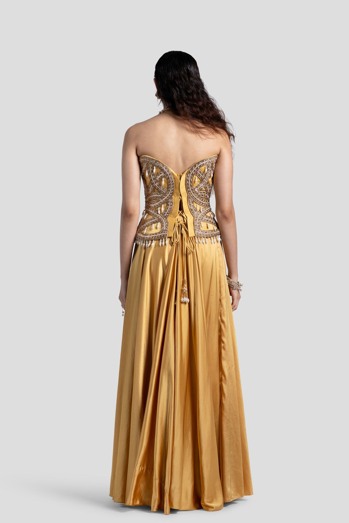 Meherjaan Corset With Lehenga